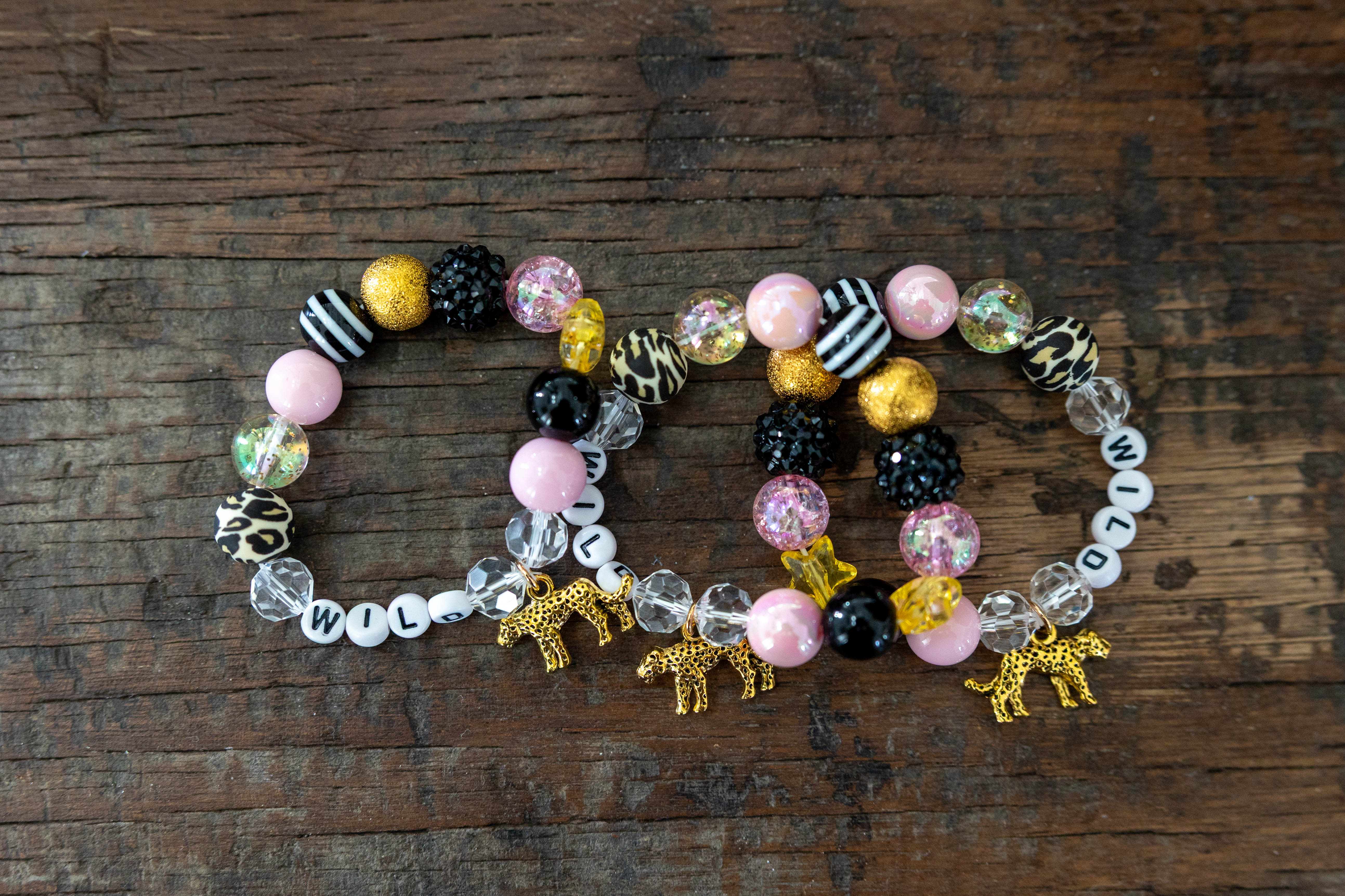 Beaded Stretch Bracelet - Wild at Heart