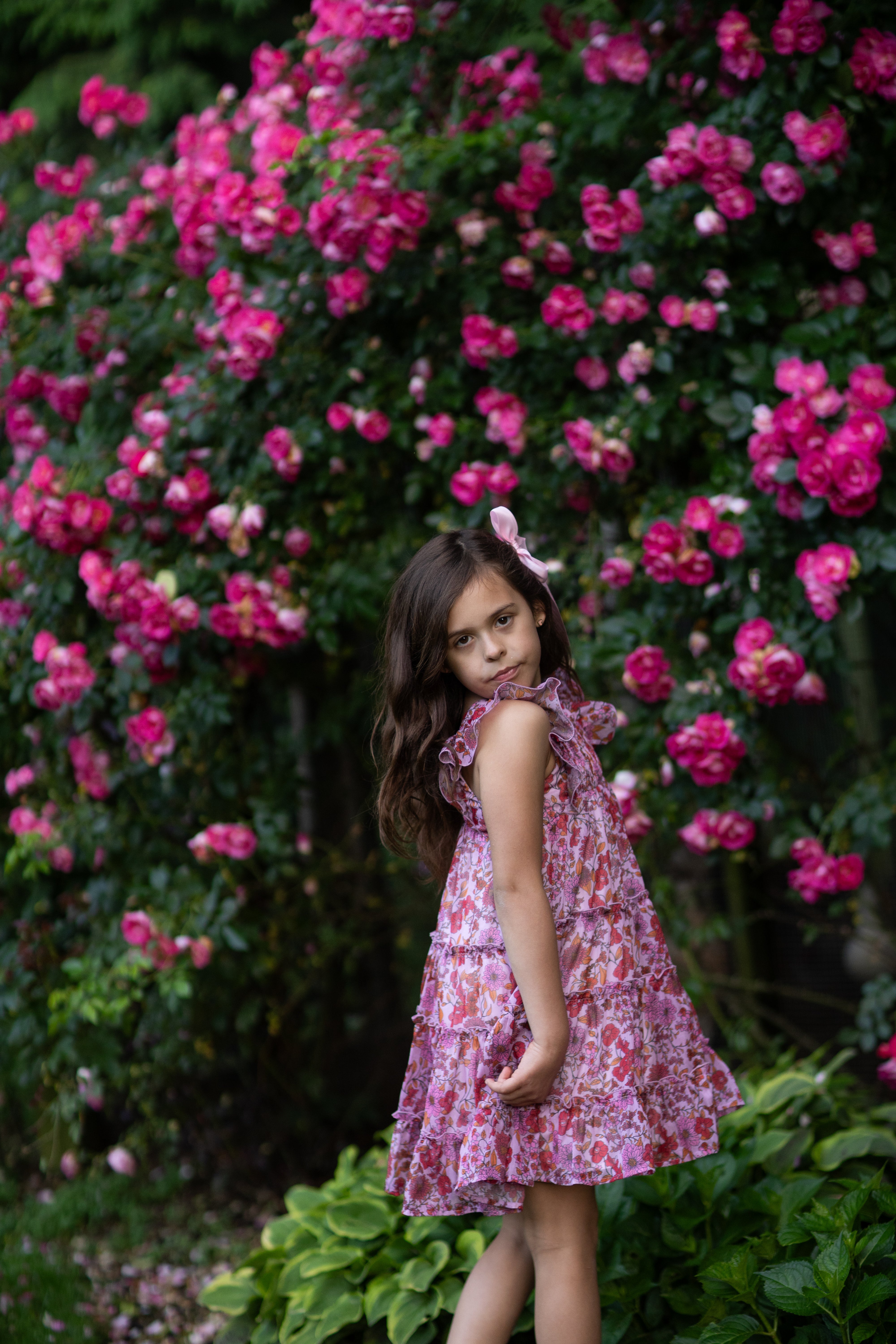 Brielle Shimmer Dress - Rosewood