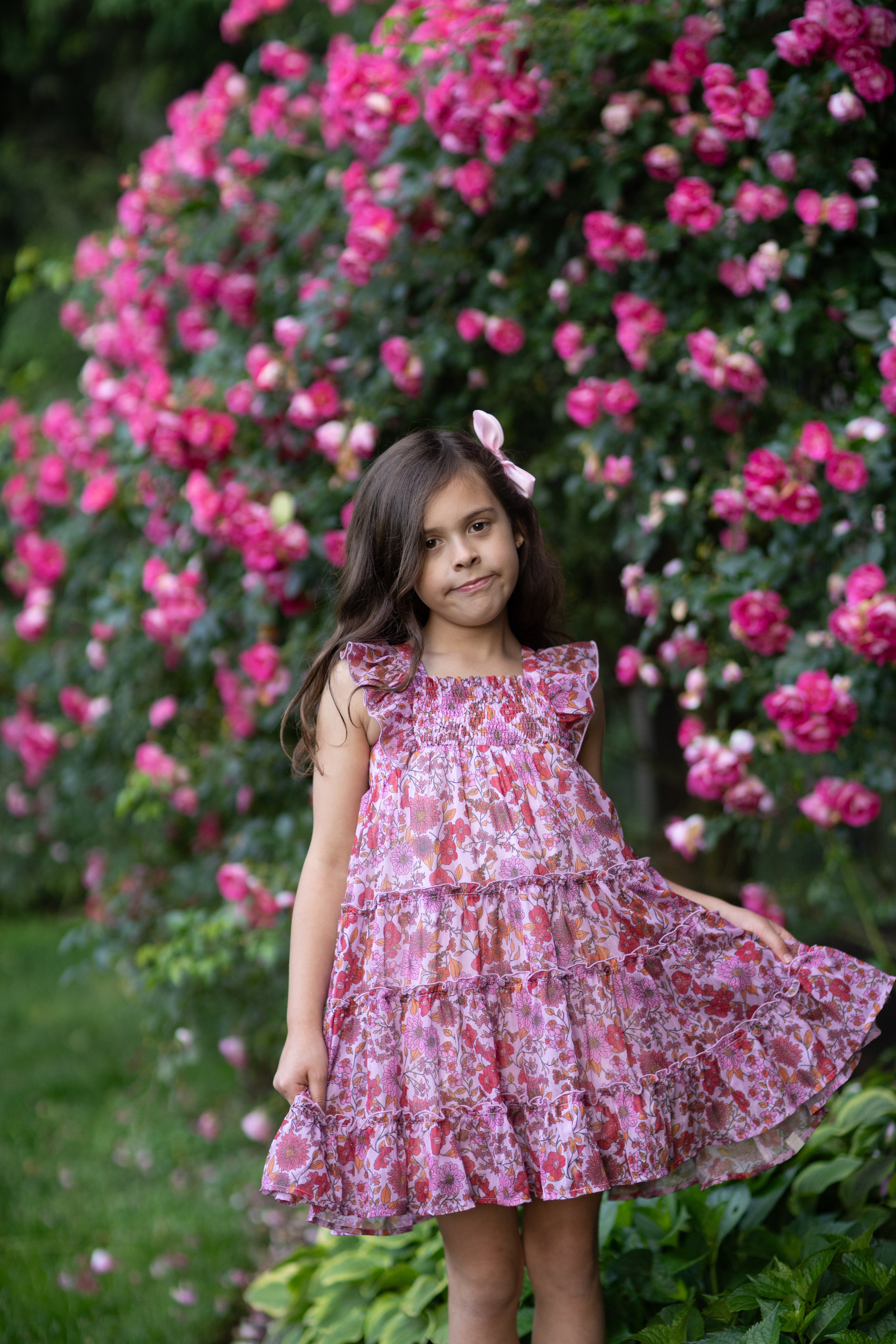 Brielle Shimmer Dress - Rosewood