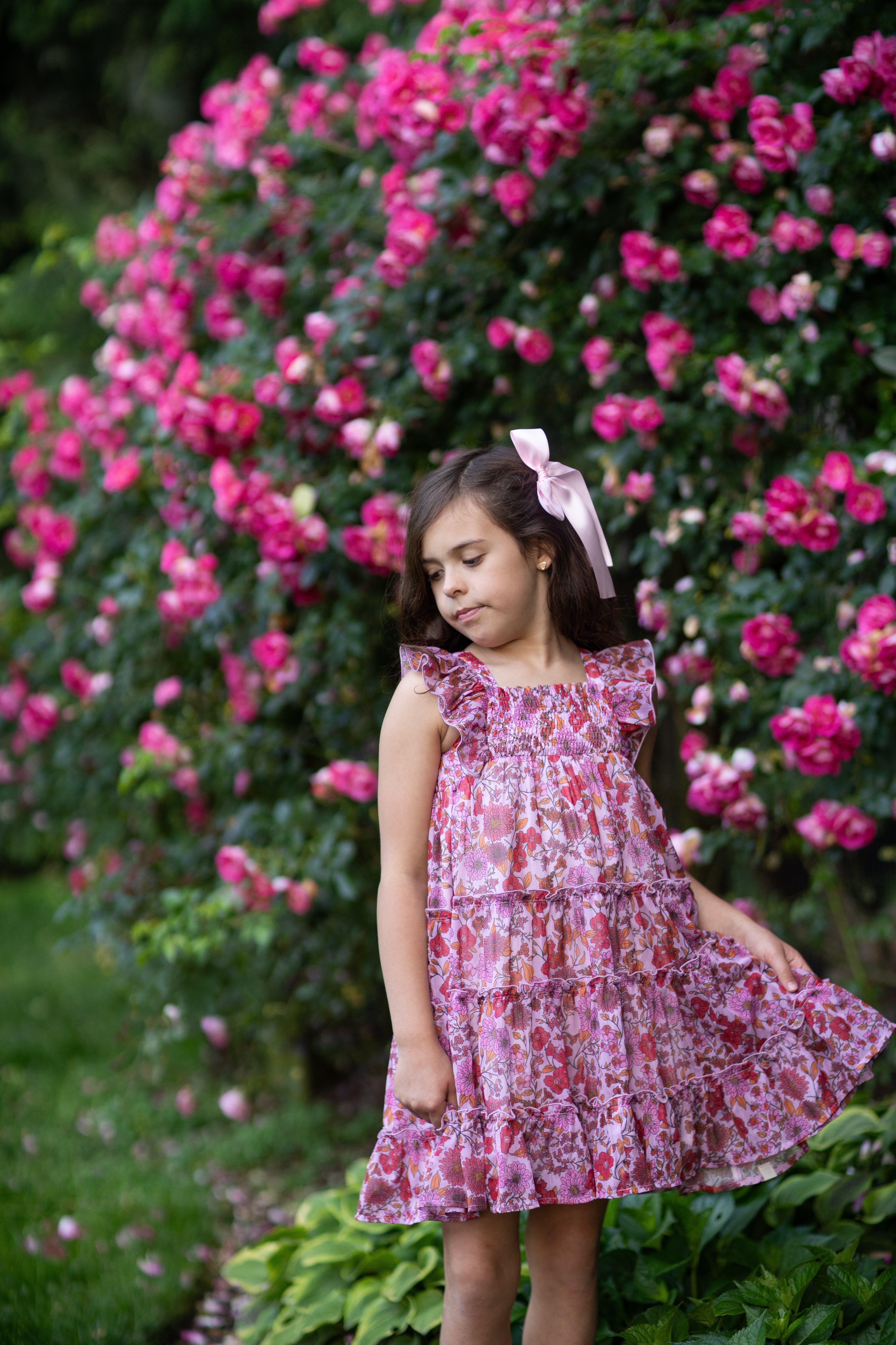 Brielle Shimmer Dress - Rosewood