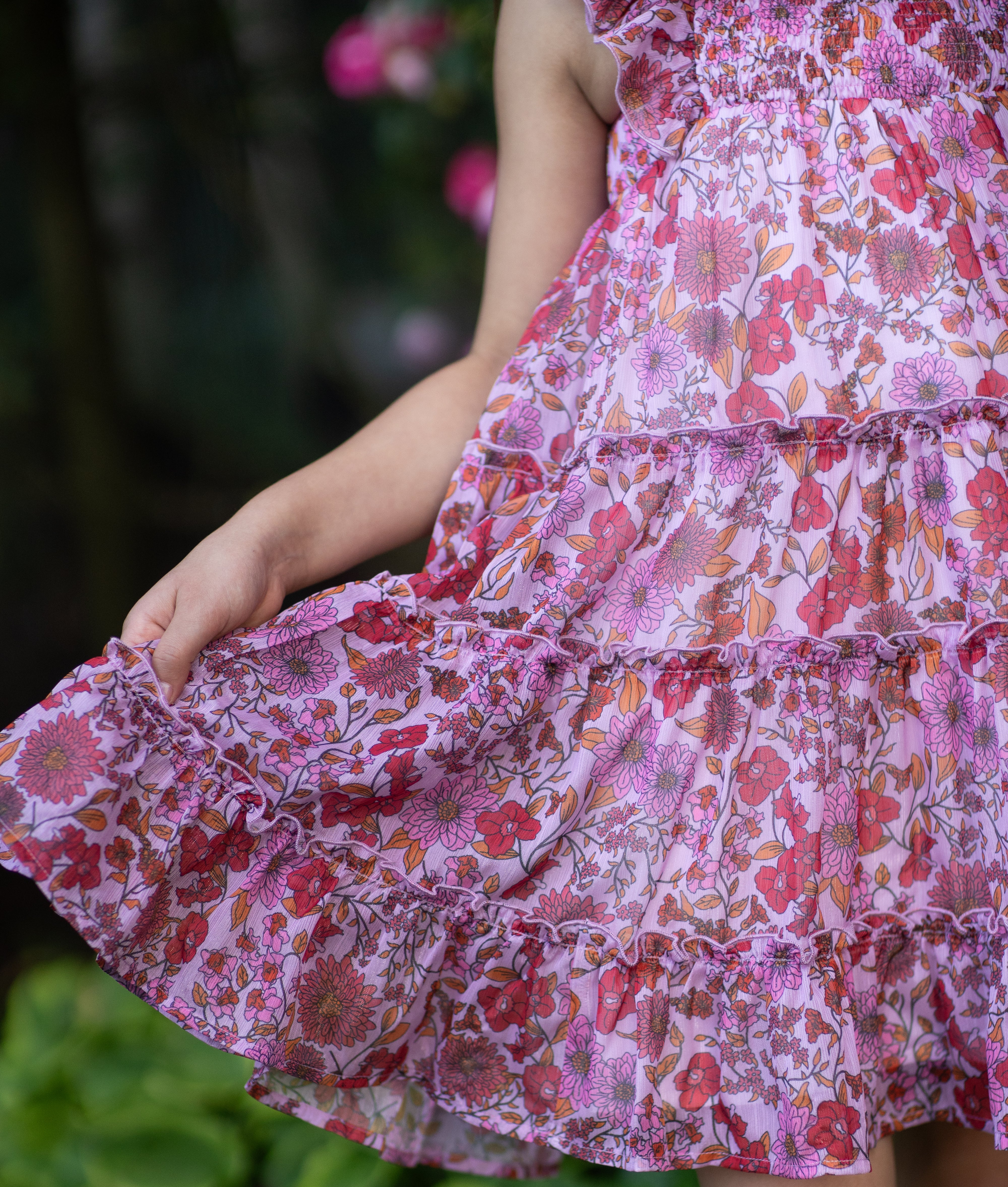 Brielle Shimmer Dress - Rosewood