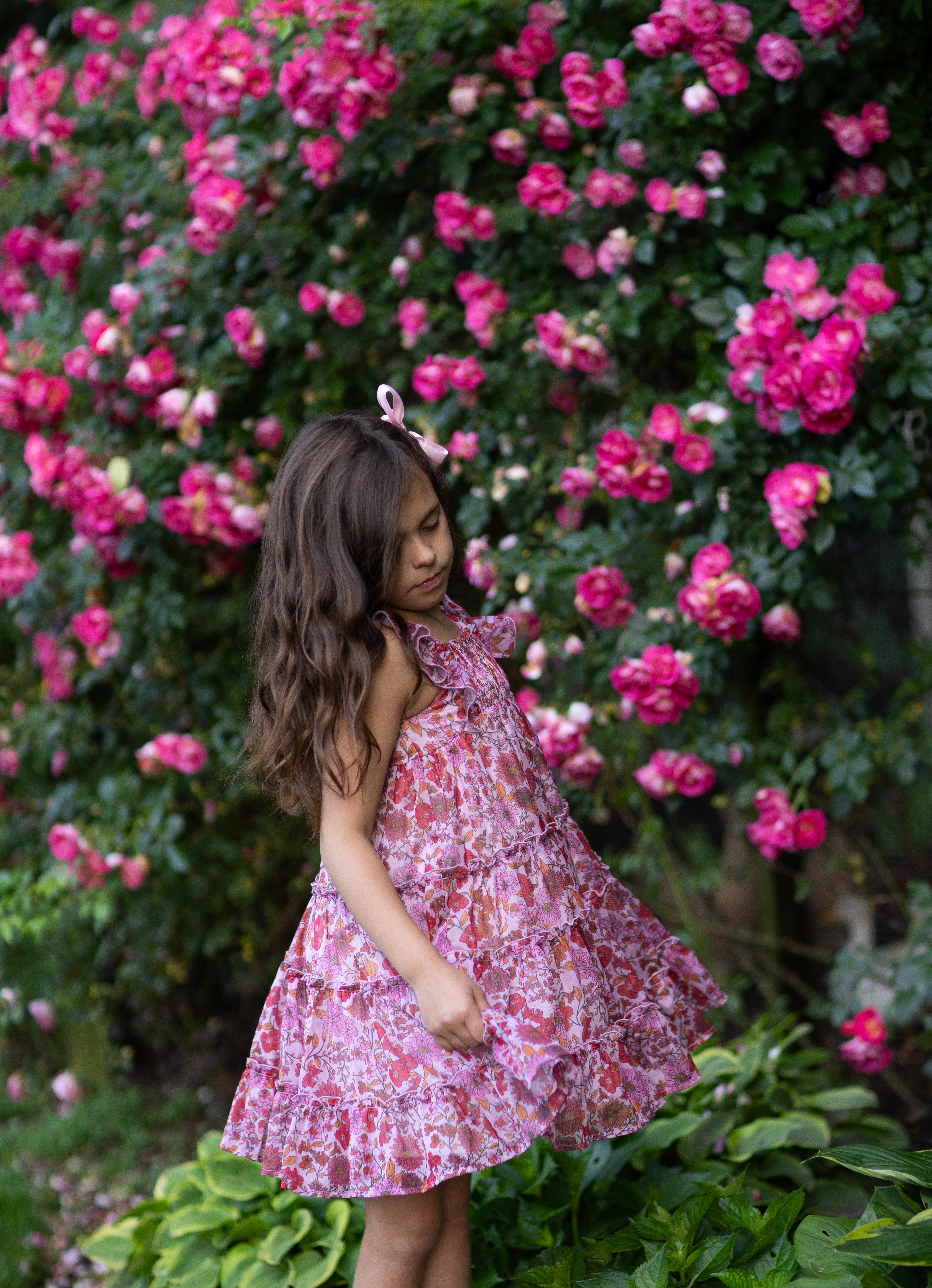 Brielle Shimmer Dress - Rosewood