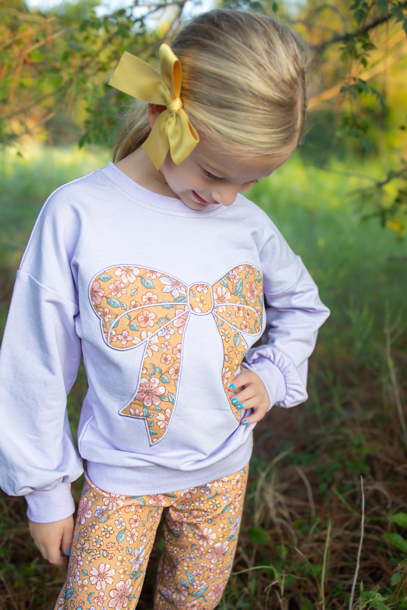 Bow Applique Sweater - Mariposa Meadows (Pre-Order)