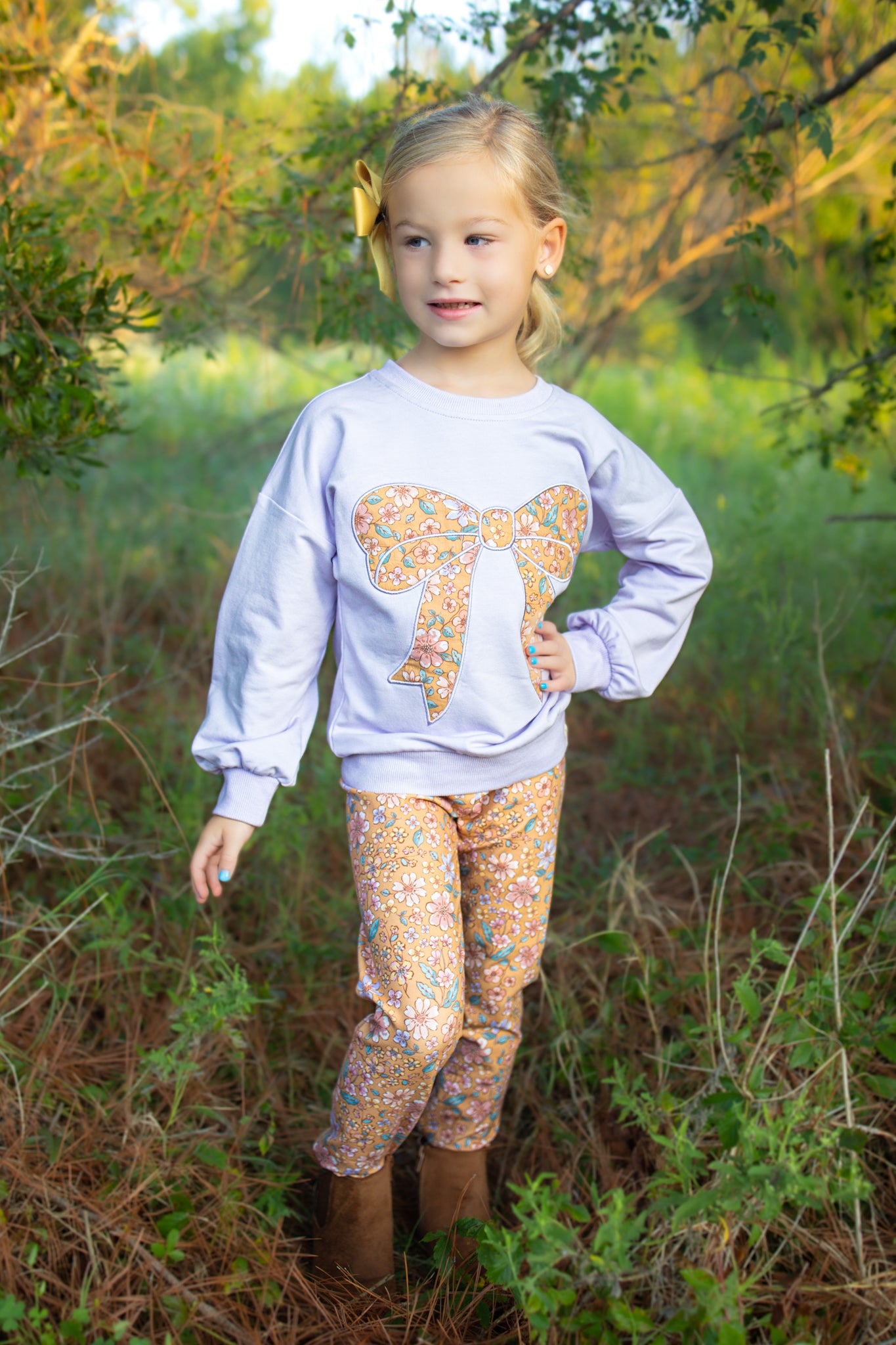 Bow Applique Sweater - Mariposa Meadows (Pre-Order)