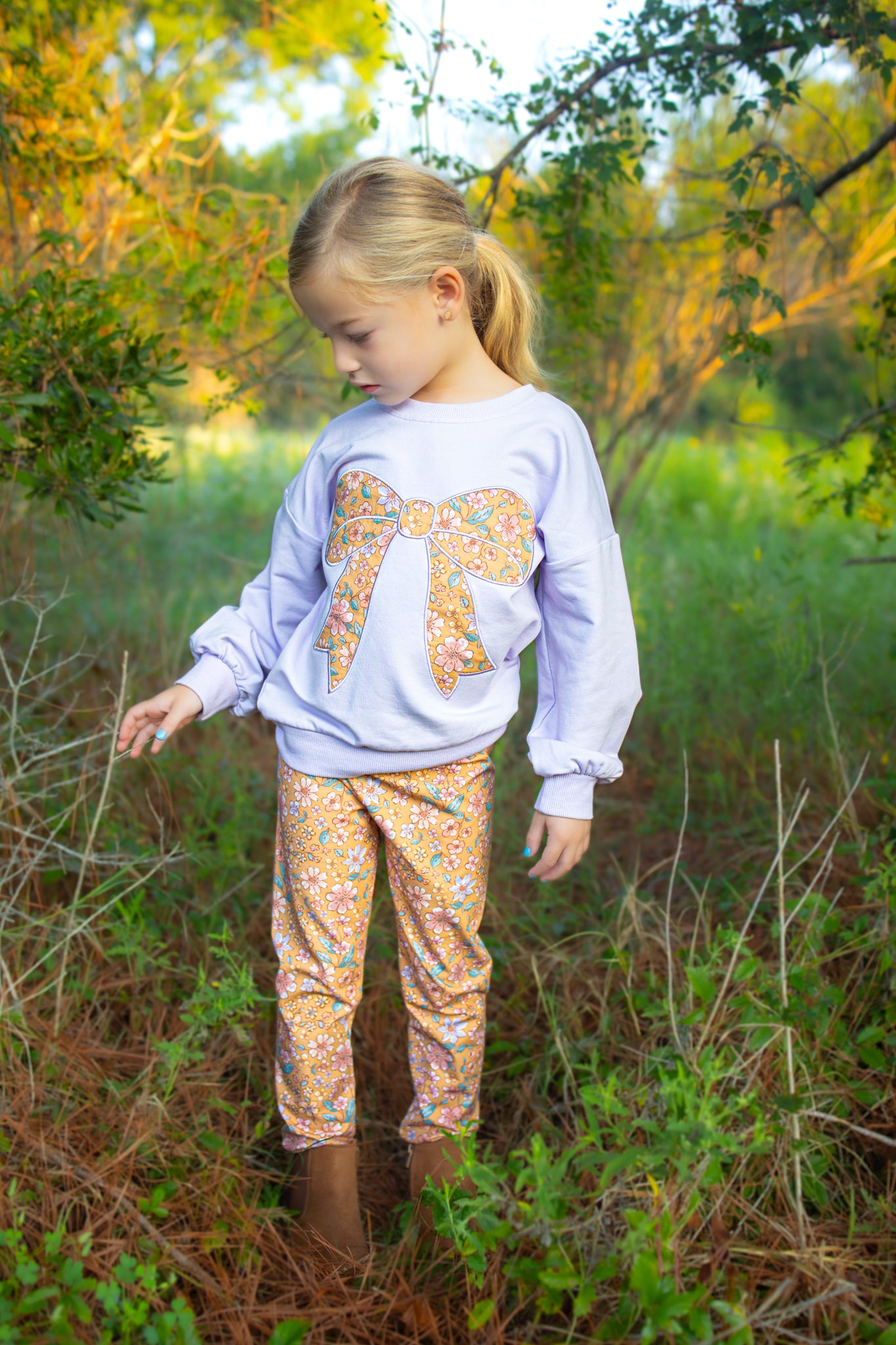 Bow Applique Sweater - Mariposa Meadows (Pre-Order)