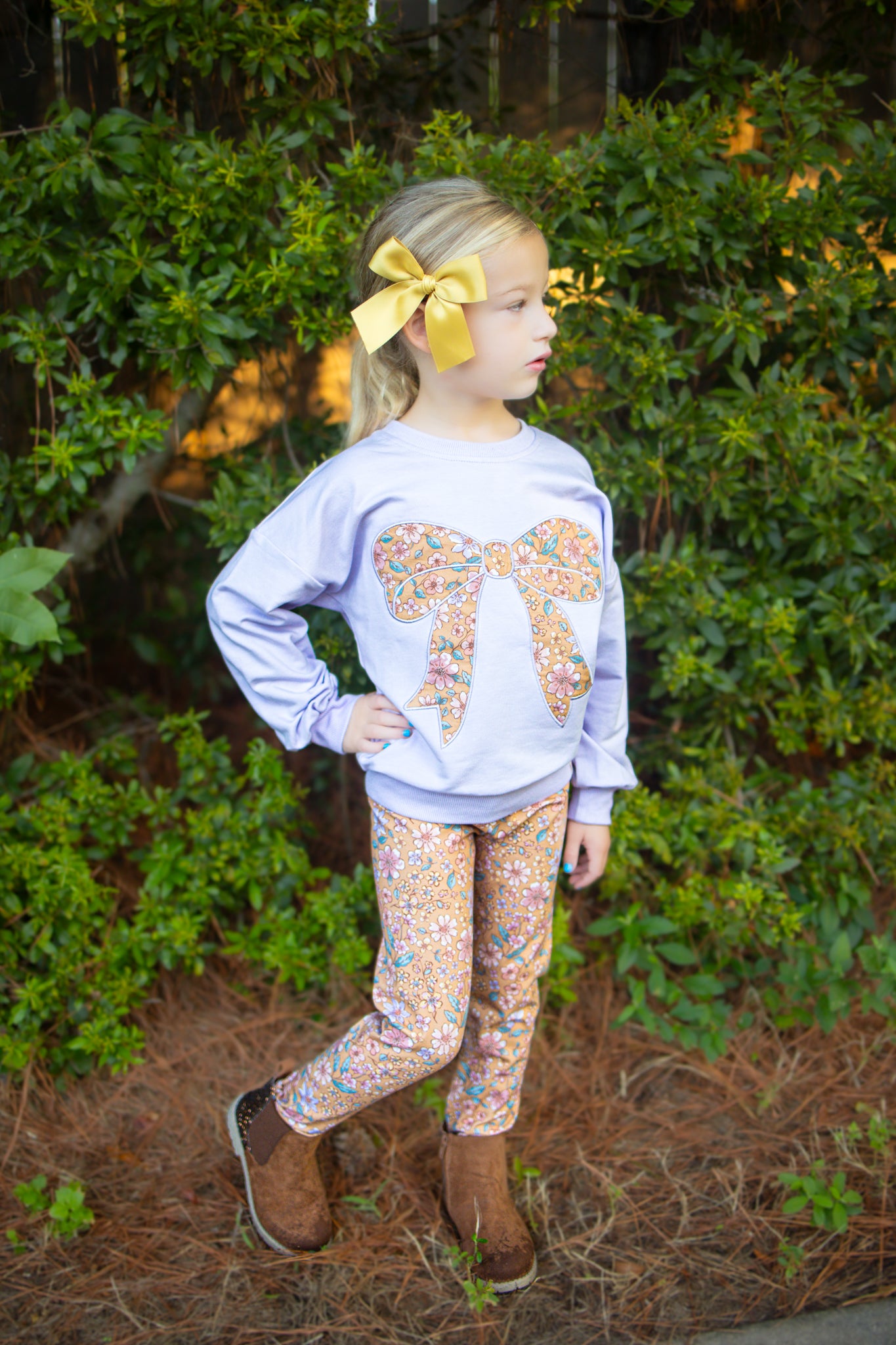 Bow Applique Sweater - Mariposa Meadows (Pre-Order)