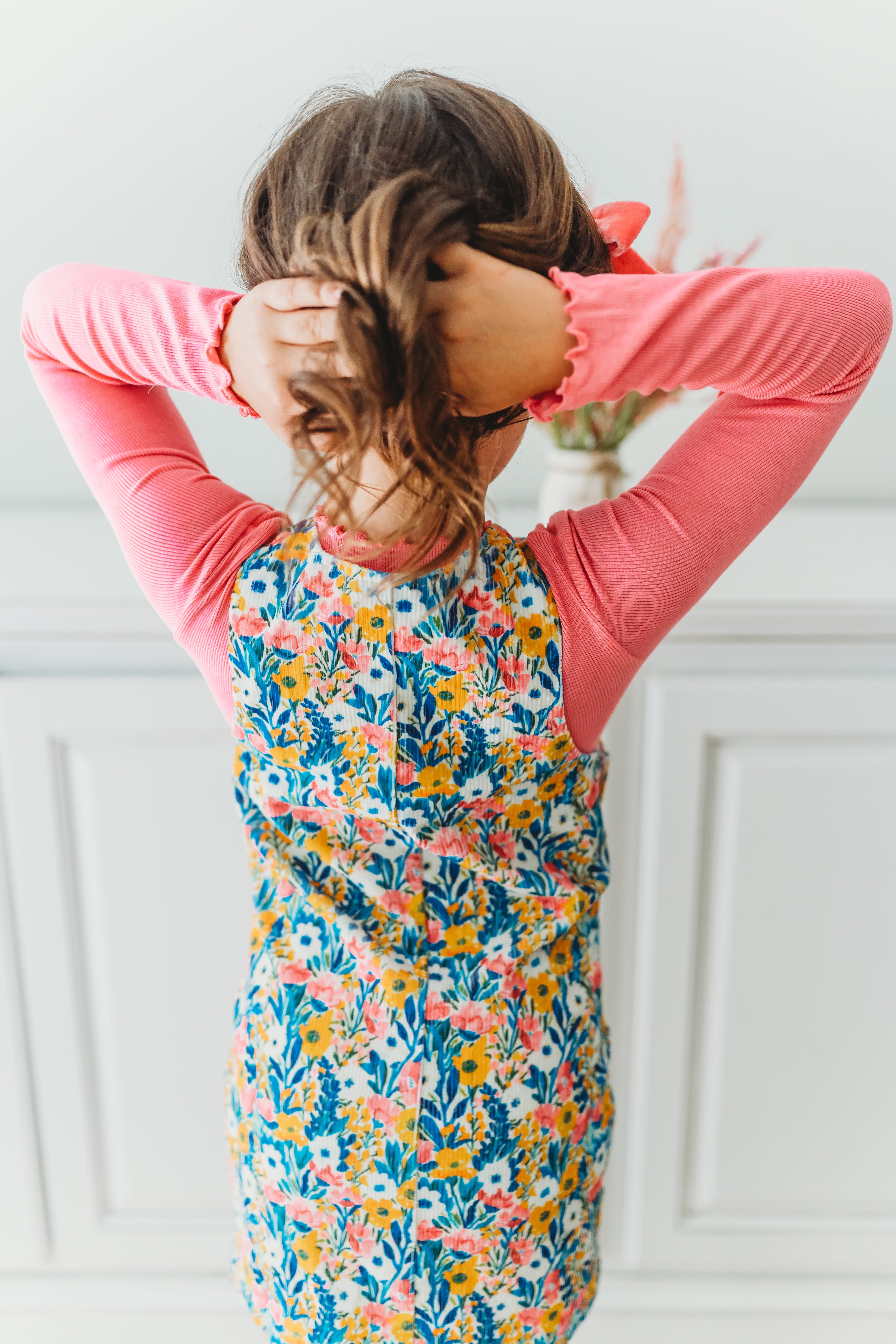 Parker Corduroy Jumper Set - Whimsical Wildflowers