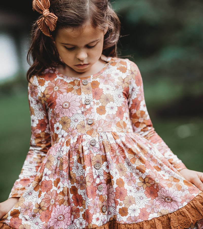 Myra Knit Dress - Retro Blooms