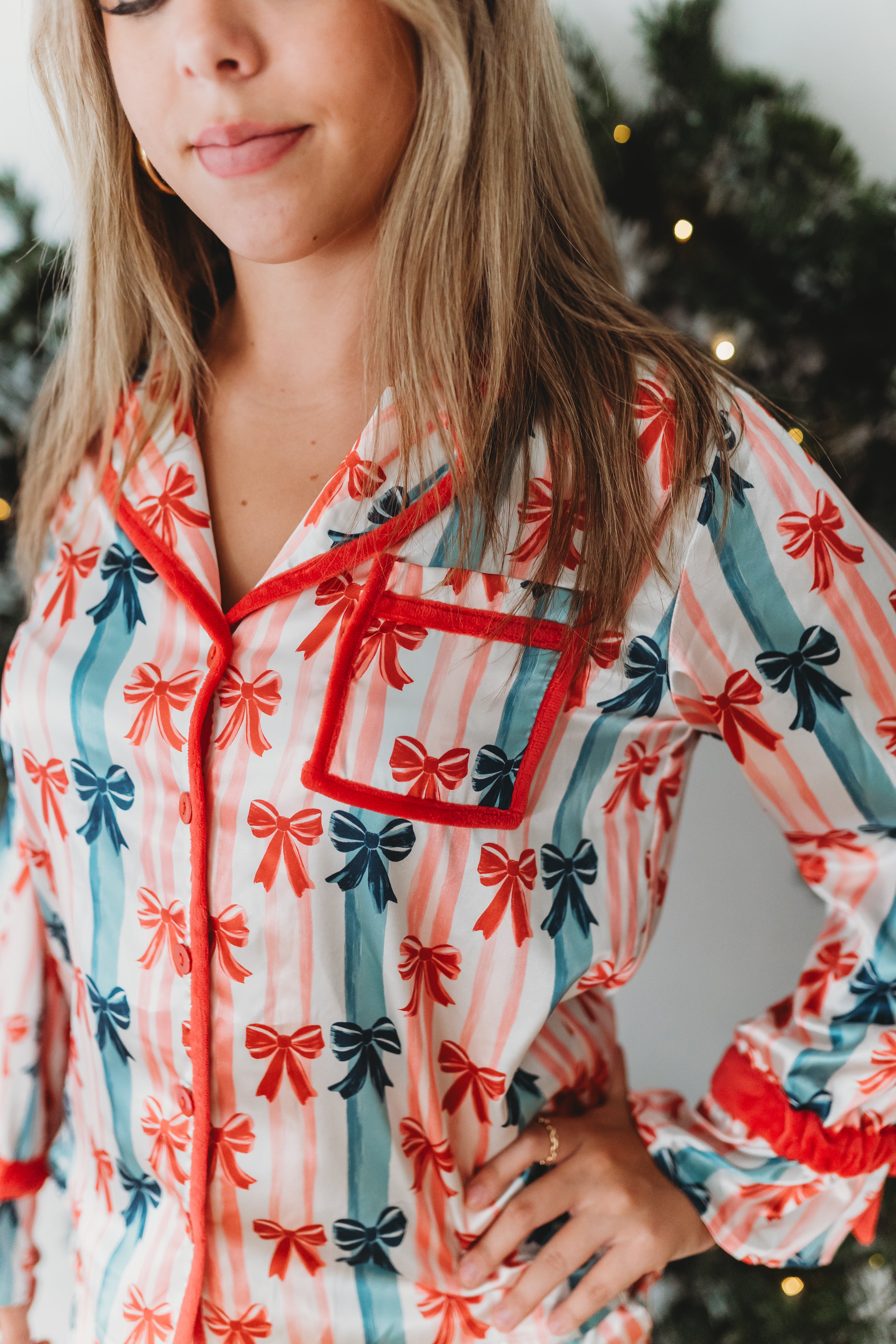 Women's Satin Loungewear Set - Twinkle Tied (Pre-Order)
