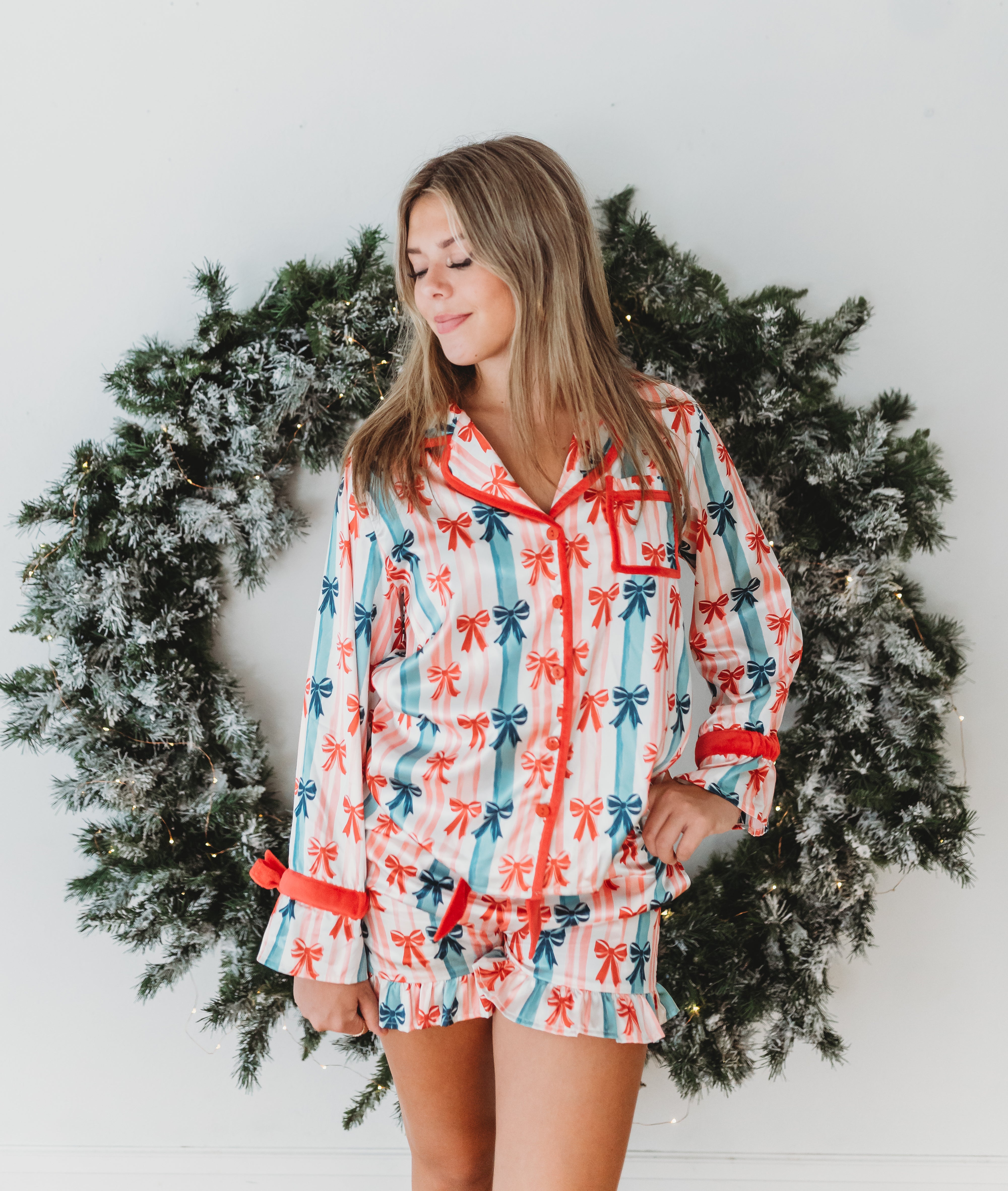 Women's Satin Loungewear Set - Twinkle Tied (Pre-Order)