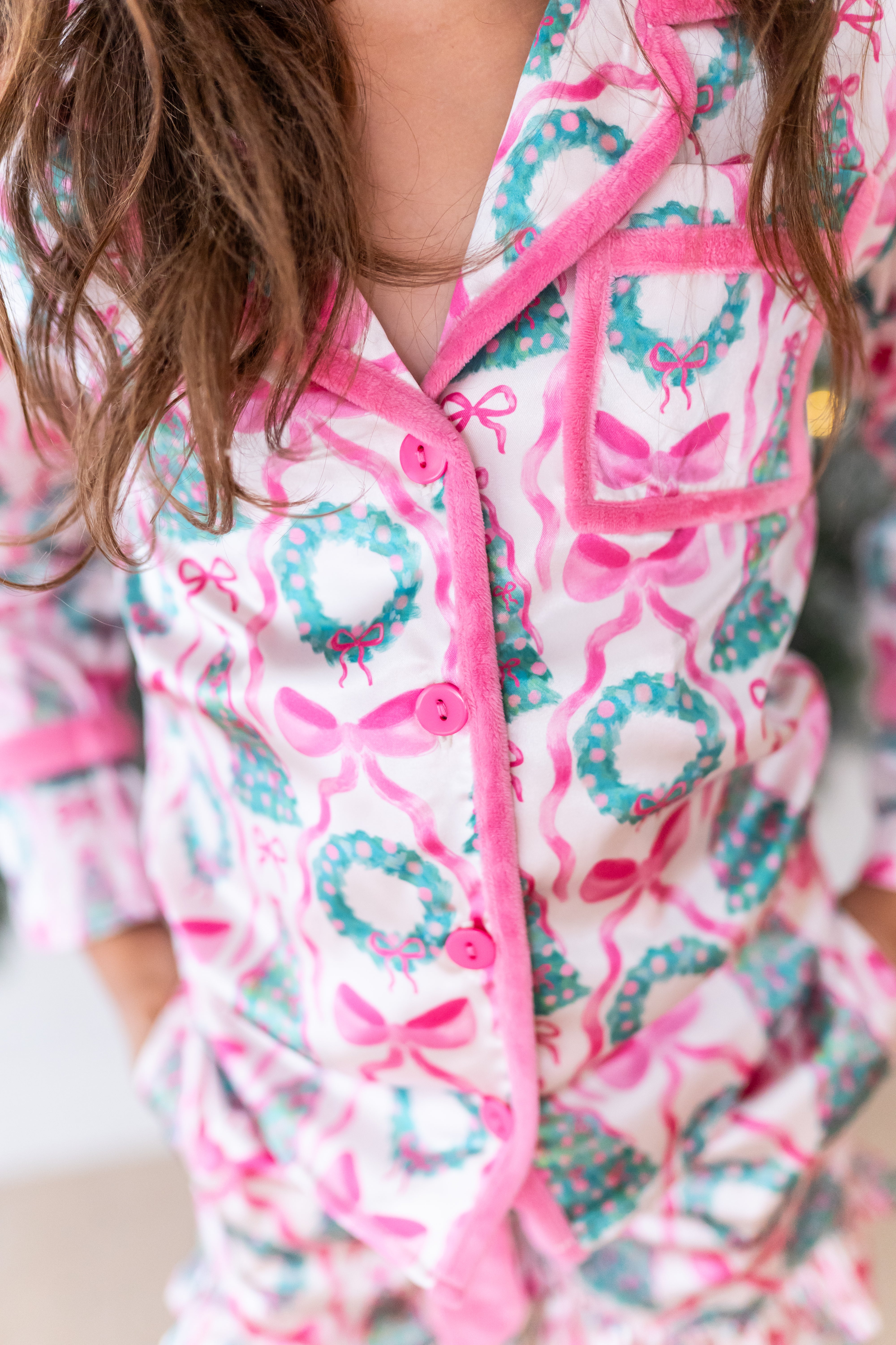 Satin Loungewear Set - Wreath & Wonder (Pre-Order)
