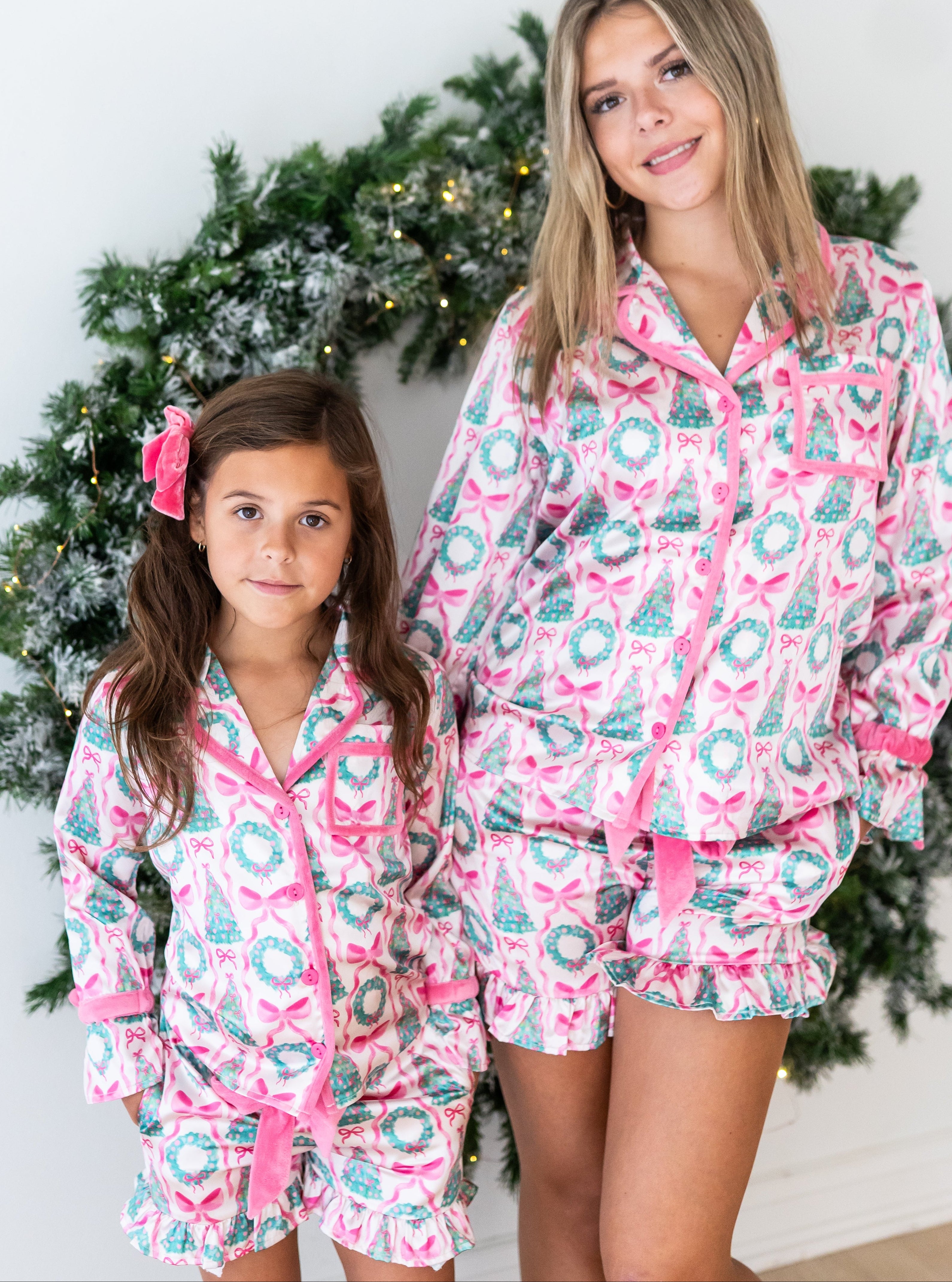 Satin Loungewear Set - Wreath & Wonder