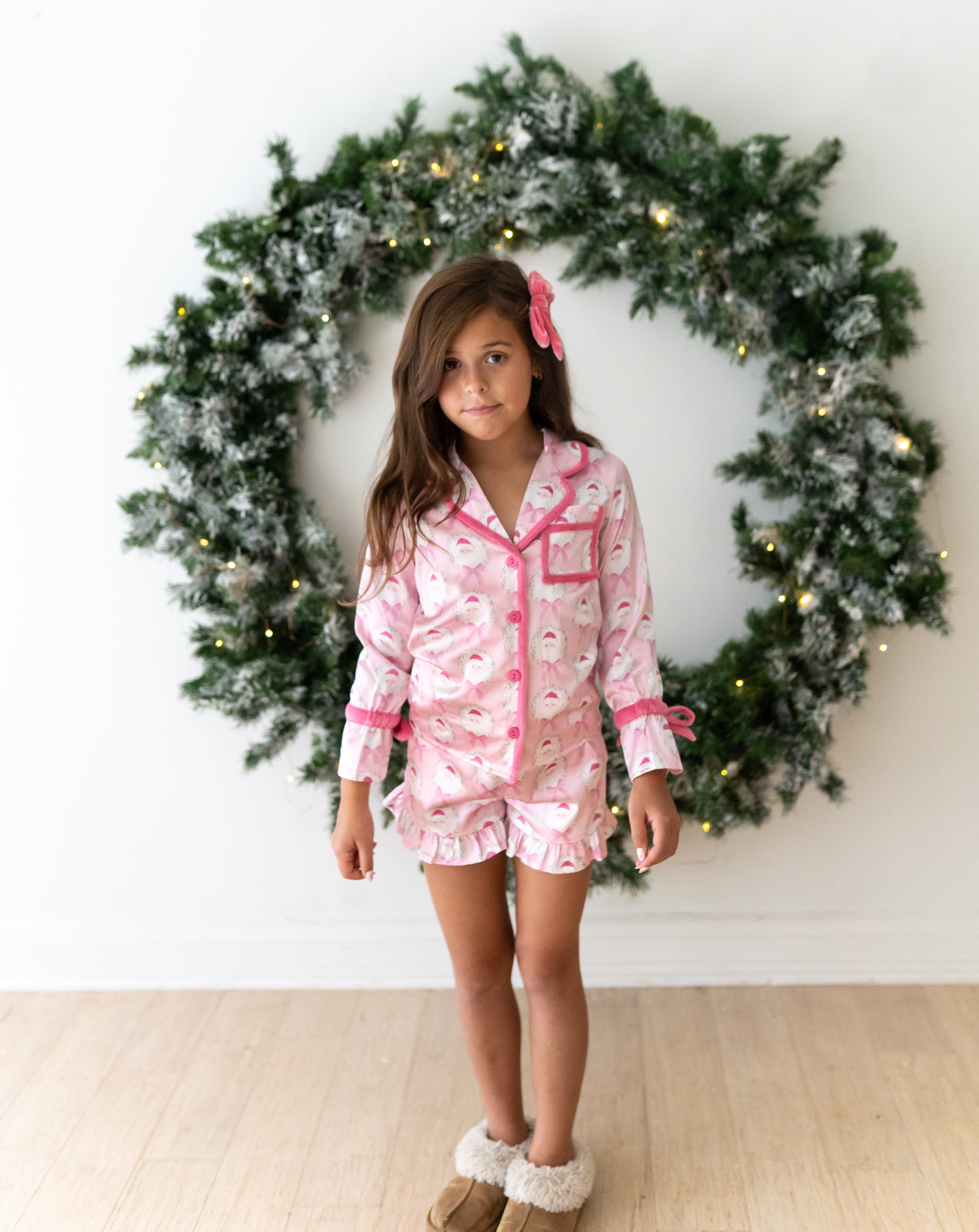 Satin Loungewear Set - Sugarplum Santa (Pre-Order)