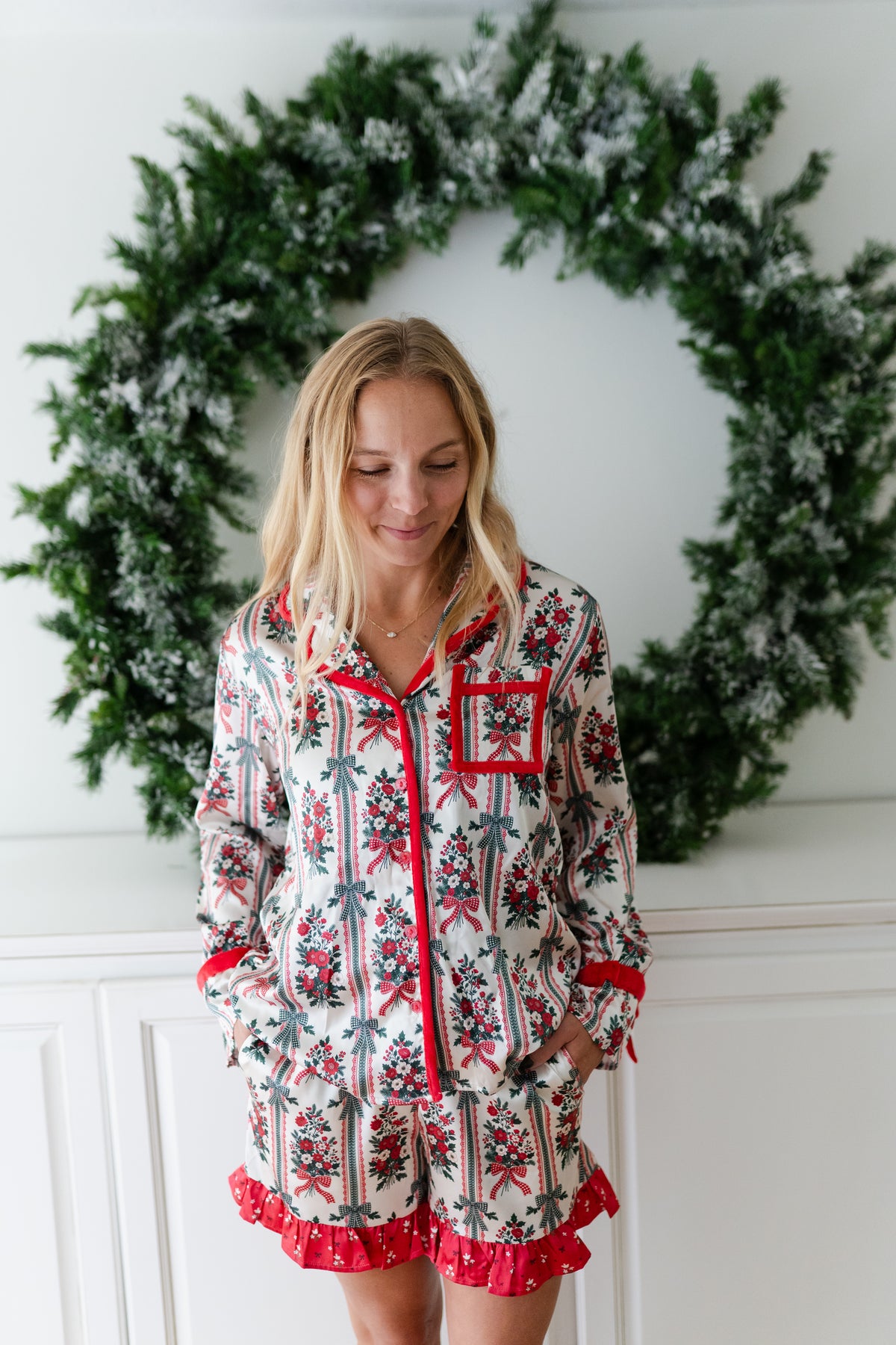 Women's Satin Loungewear Set - Christmas Keepsake (Pre-Order ships mid November)