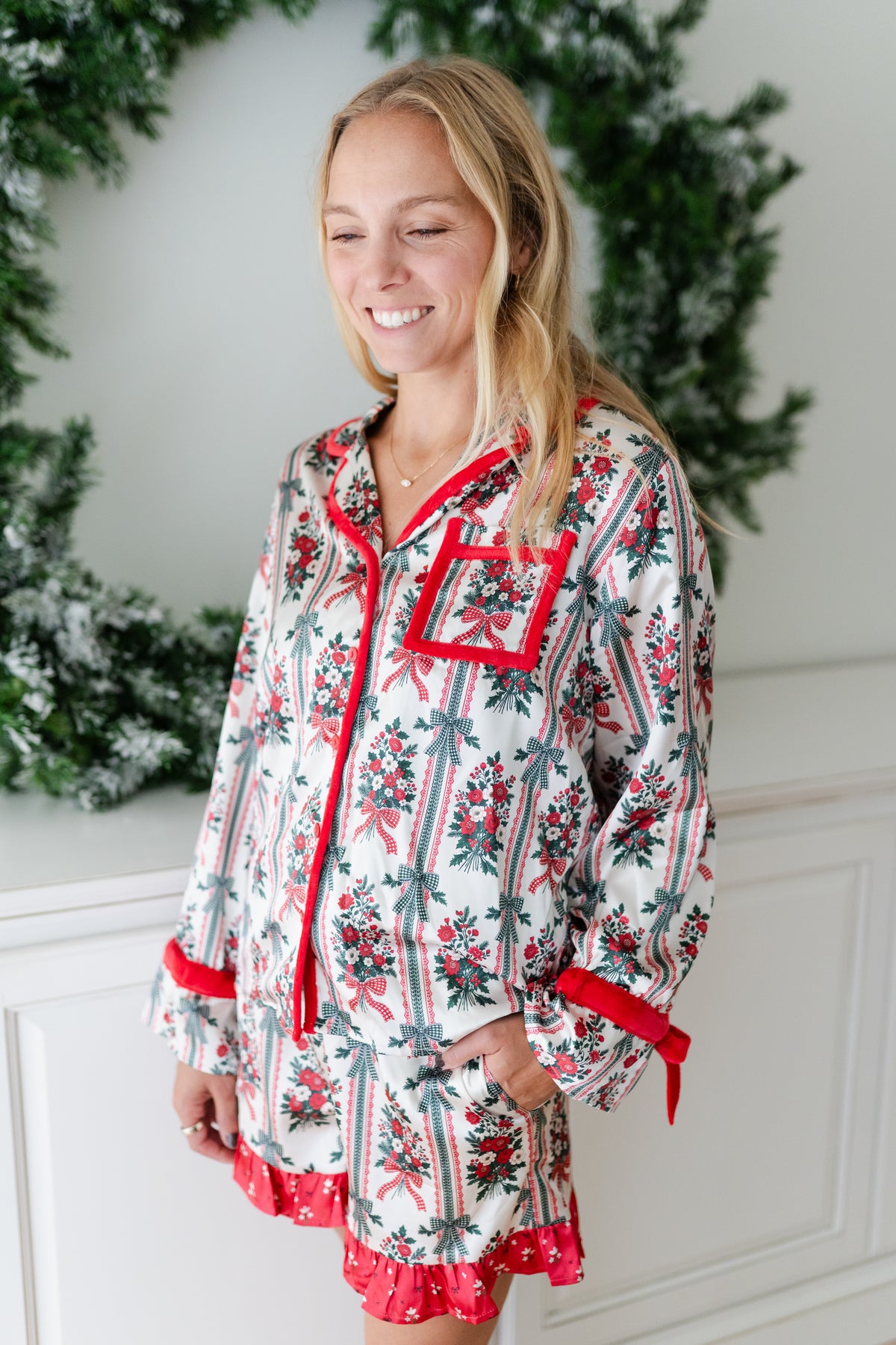 Women's Satin Loungewear Set - Christmas Keepsake (Pre-Order ships mid November)