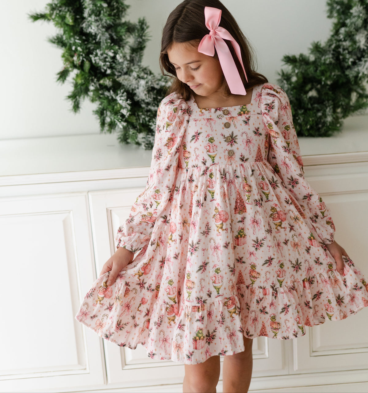 Puff Sleeve Gauze Dress - Merry Mischief (Pre-Order ships end of October)