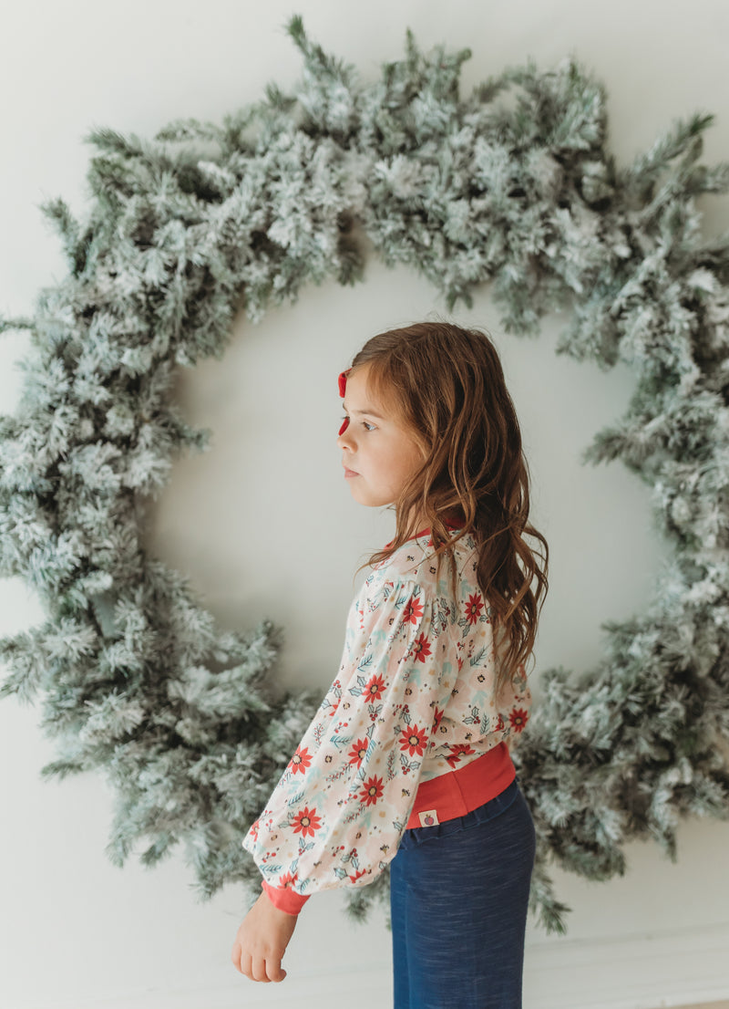 Puff Sleeve Sweater - Yuletide Twinkle