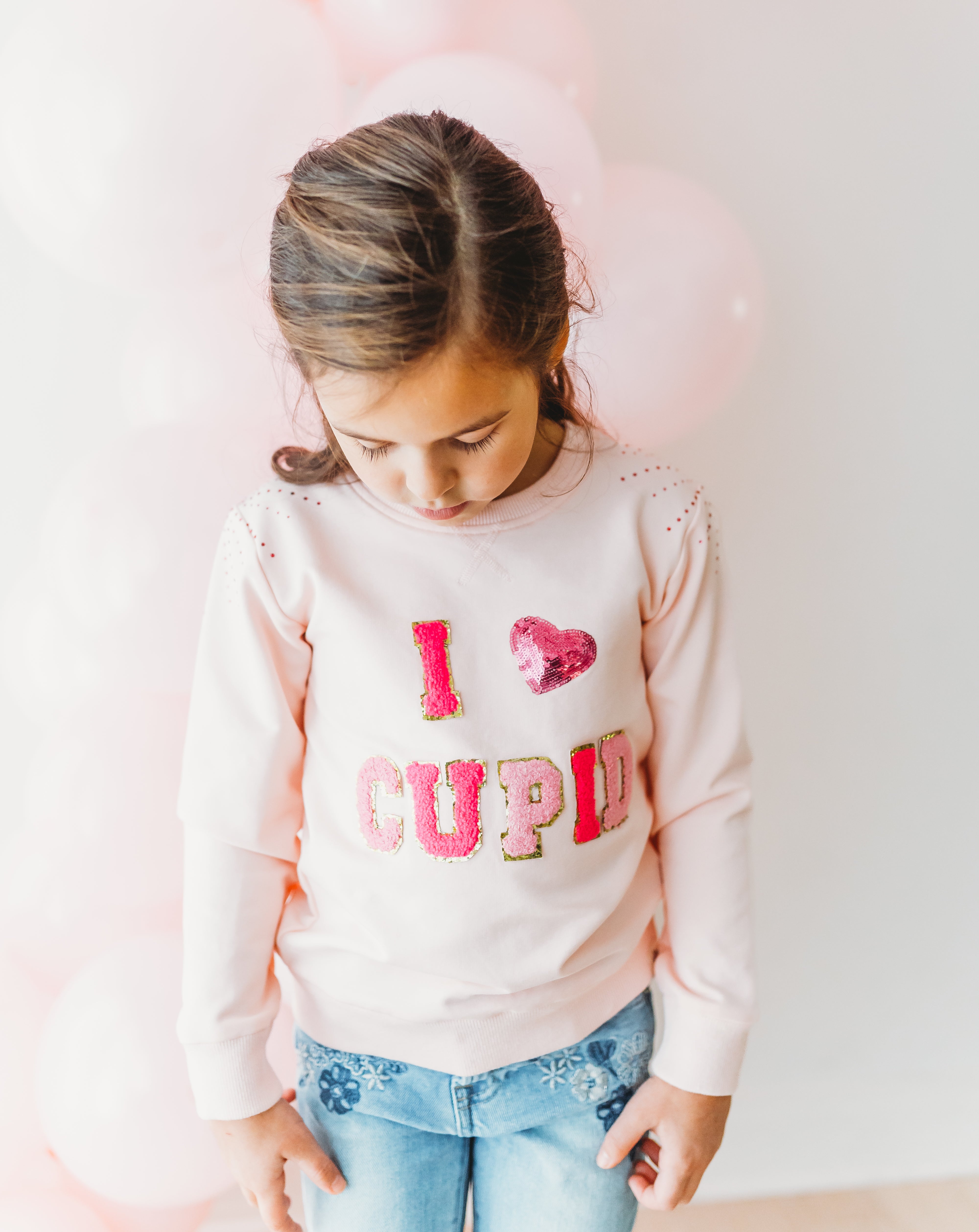 Chenille Sweatshirt - Cupid