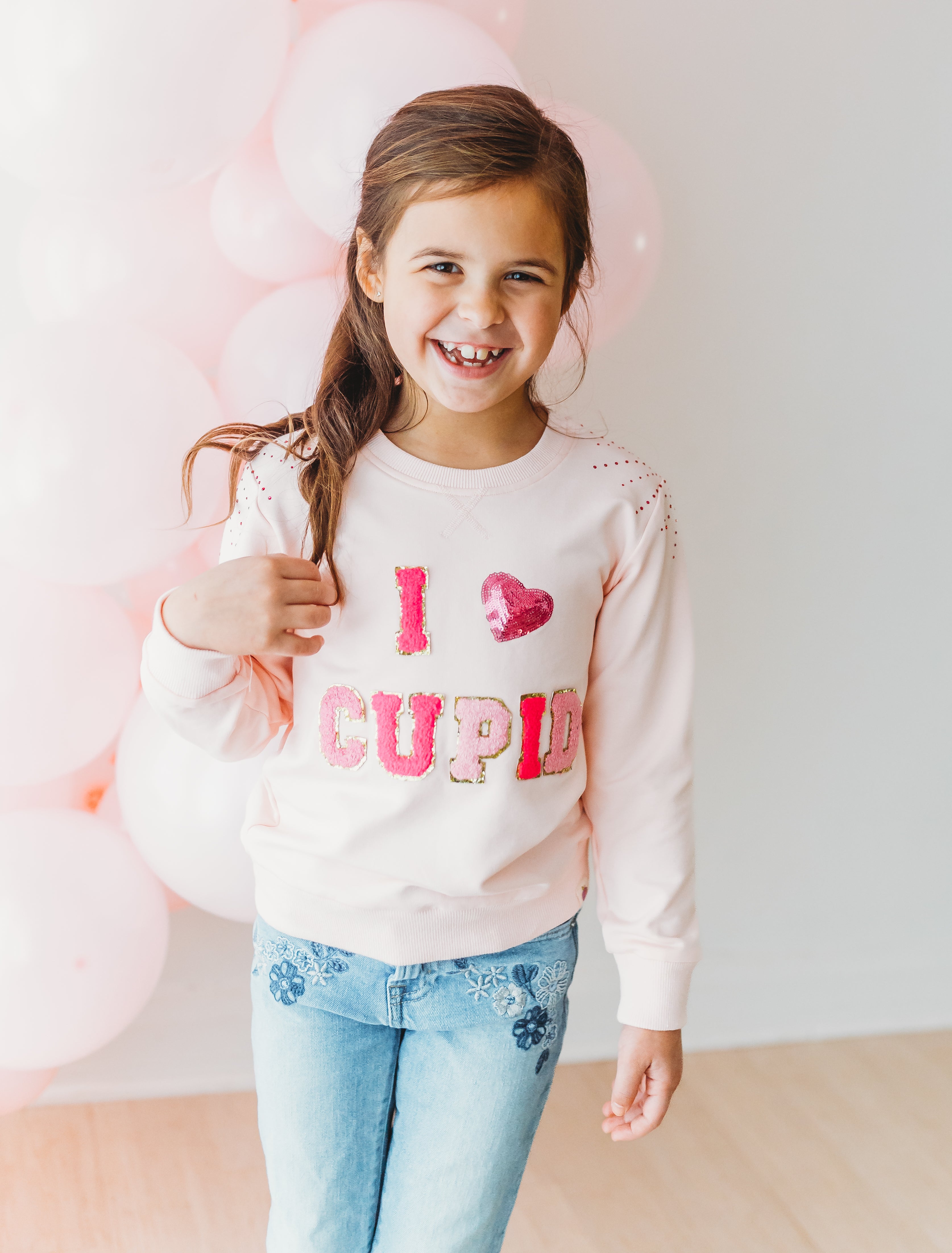 Chenille Sweatshirt - Cupid