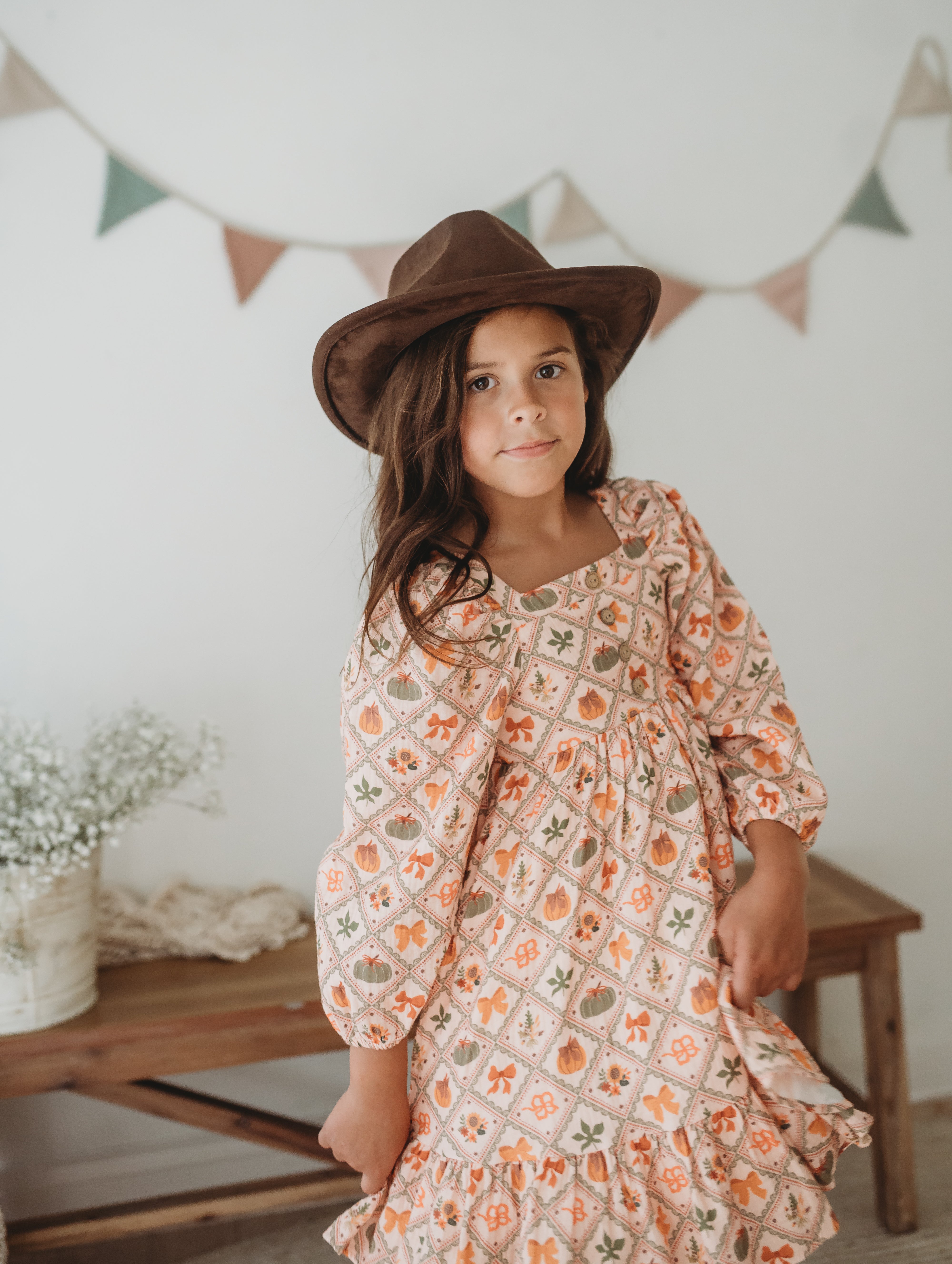 Puff Sleeve Gauze Dress - Heirloom Harvest (Pre-Order)
