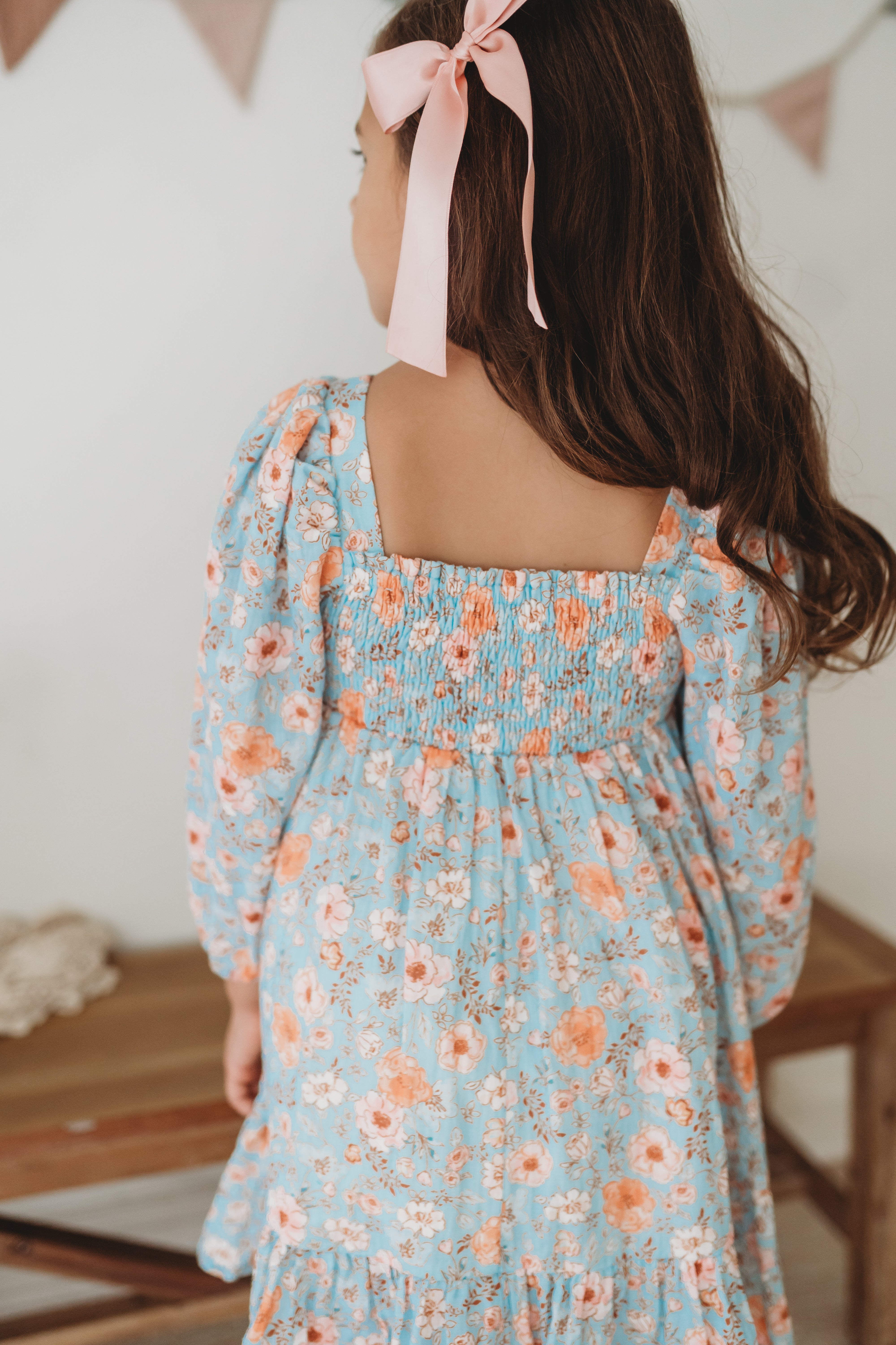 Puff Sleeve Gauze Dress - Tangerine Tides (Pre-Order)