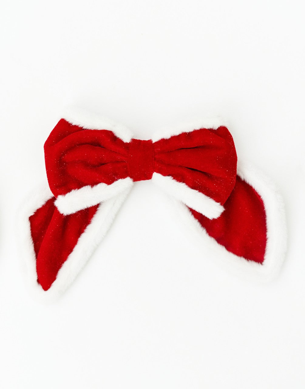 Santa's Suit Velvet Hair Bow