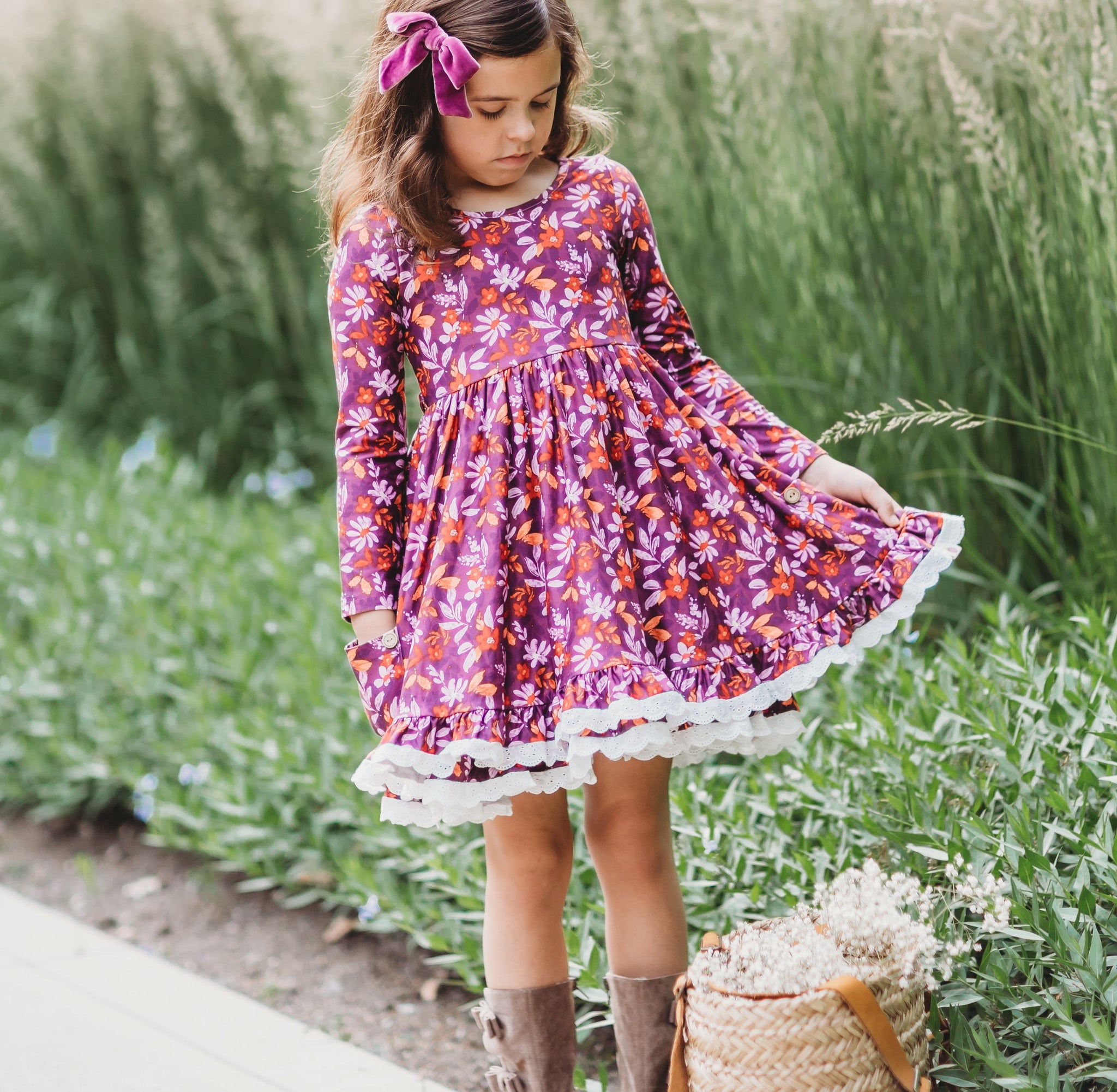 Myra Knit Dress - Violet Ember – Cheeky Plum