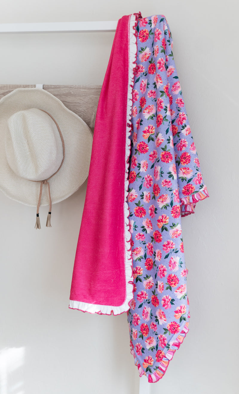 Premium Ruffle Swim Towel - Orchid Oasis – Cheeky Plum