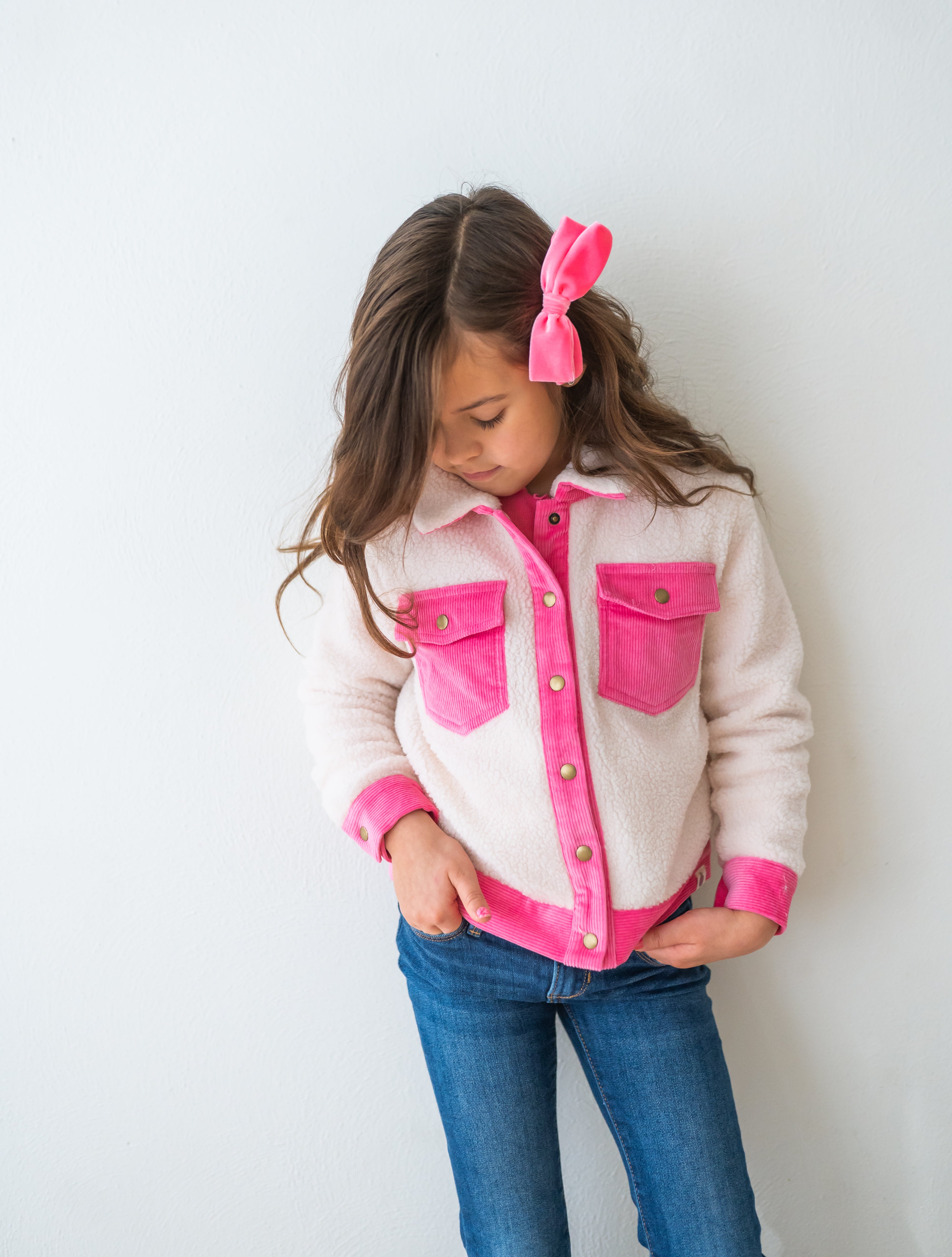 Fleece and Corduroy Jacket - Barbie