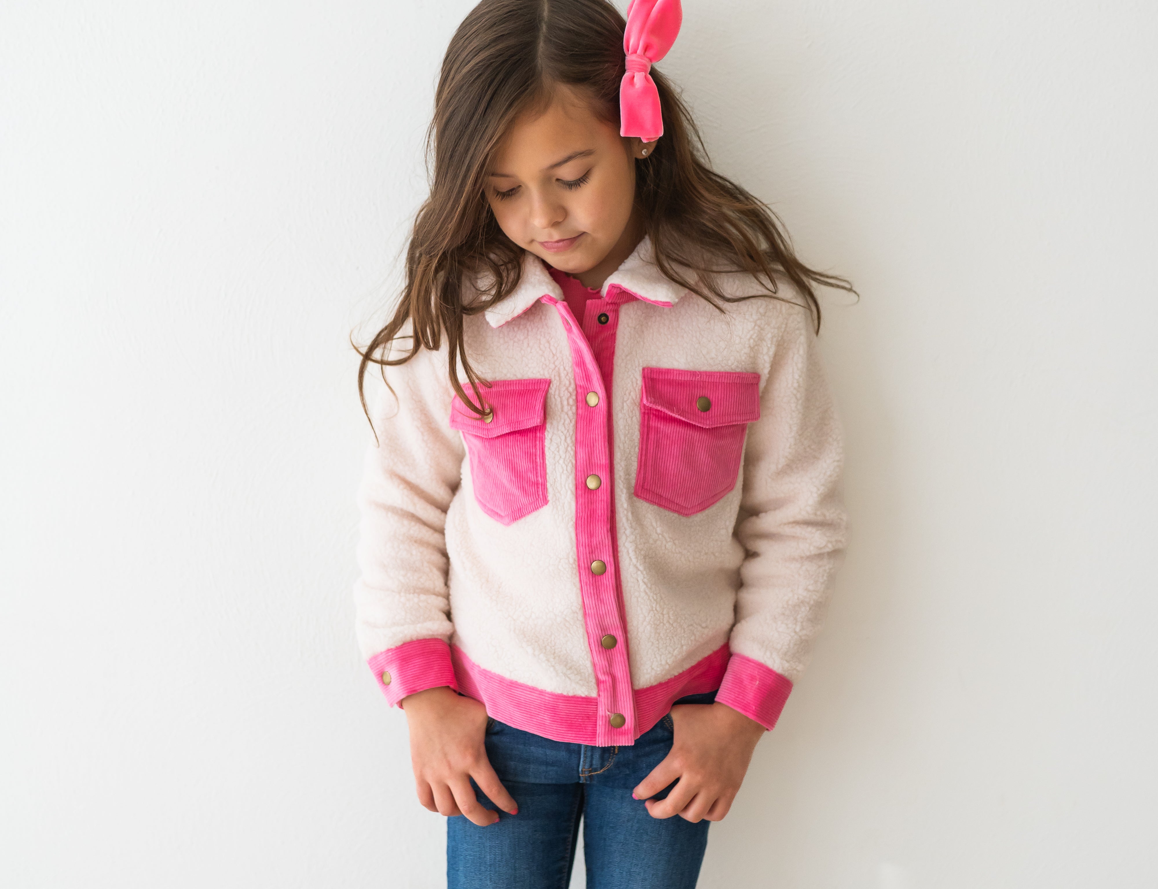 Fleece and Corduroy Jacket - Barbie