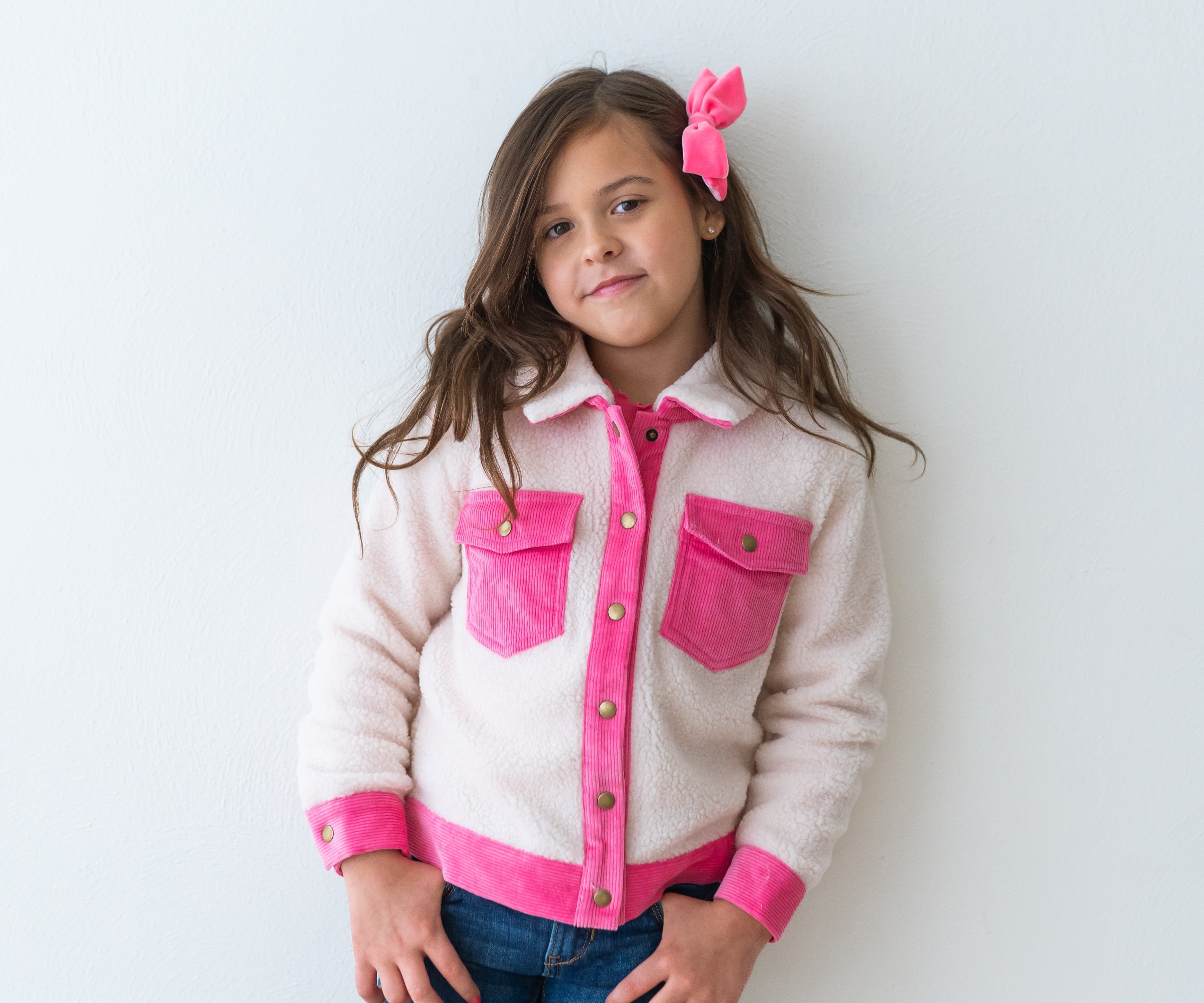 Fleece and Corduroy Jacket - Barbie