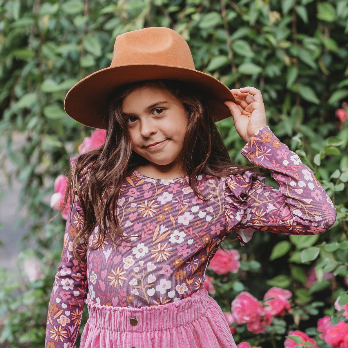 Ribbed Ruffle Top - Amethyst Rose – Cheeky Plum