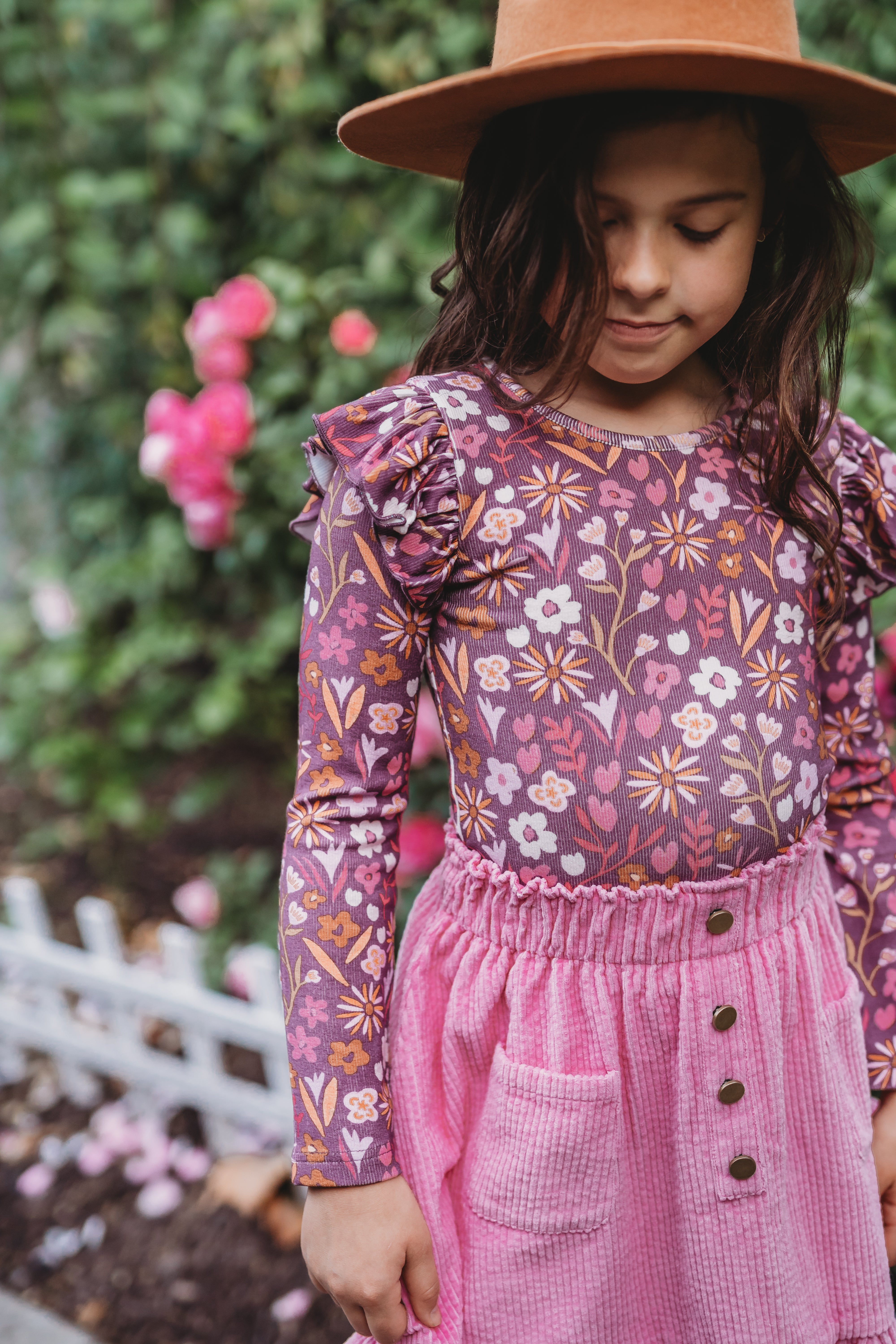 Vienna Corduroy Skirt - Amethyst Rose