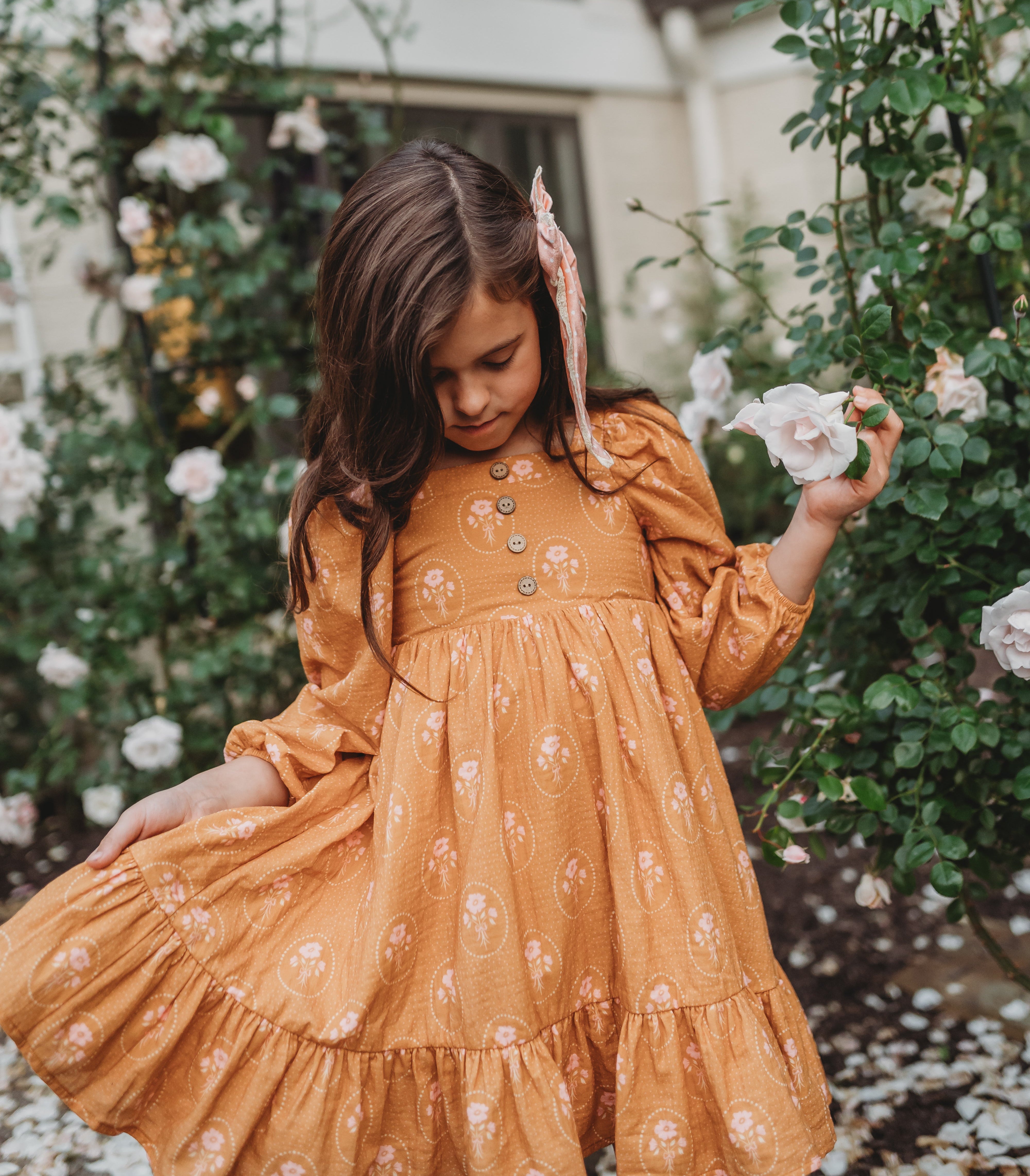 Puff Sleeve Gauze Dress - Harvest Stitch