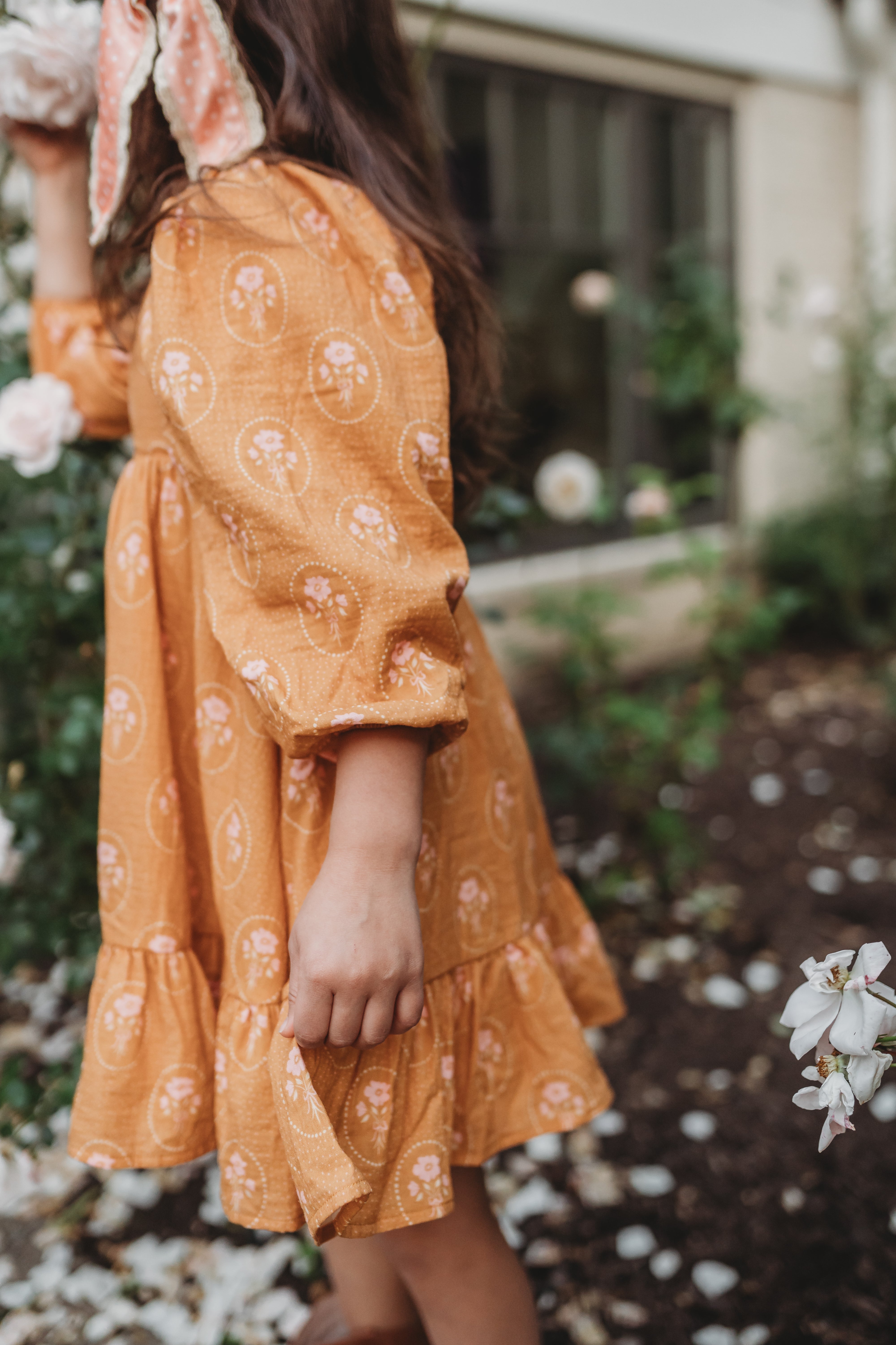 Puff Sleeve Gauze Dress - Harvest Stitch