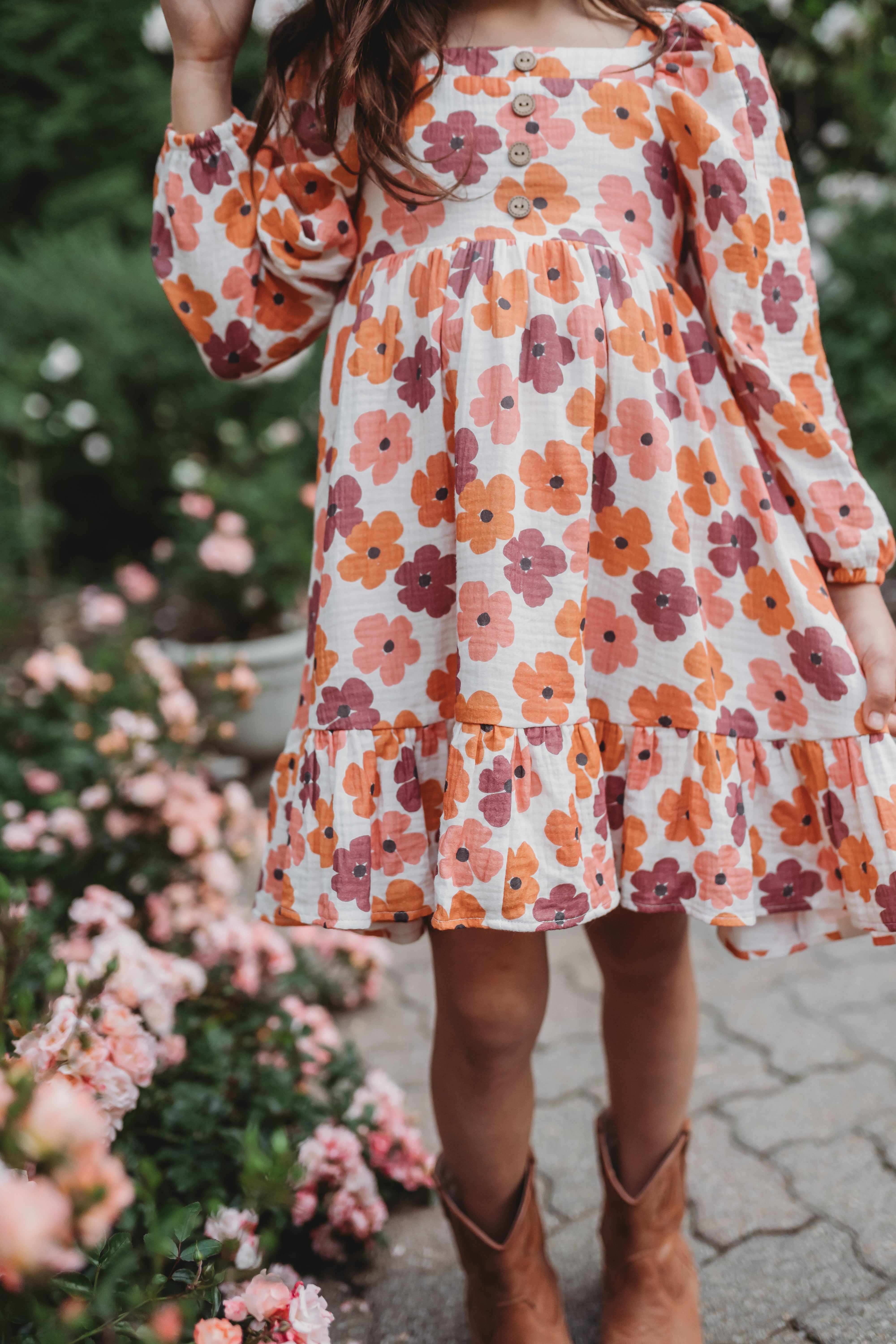 Puff Sleeve Gauze Dress - Wild Plum