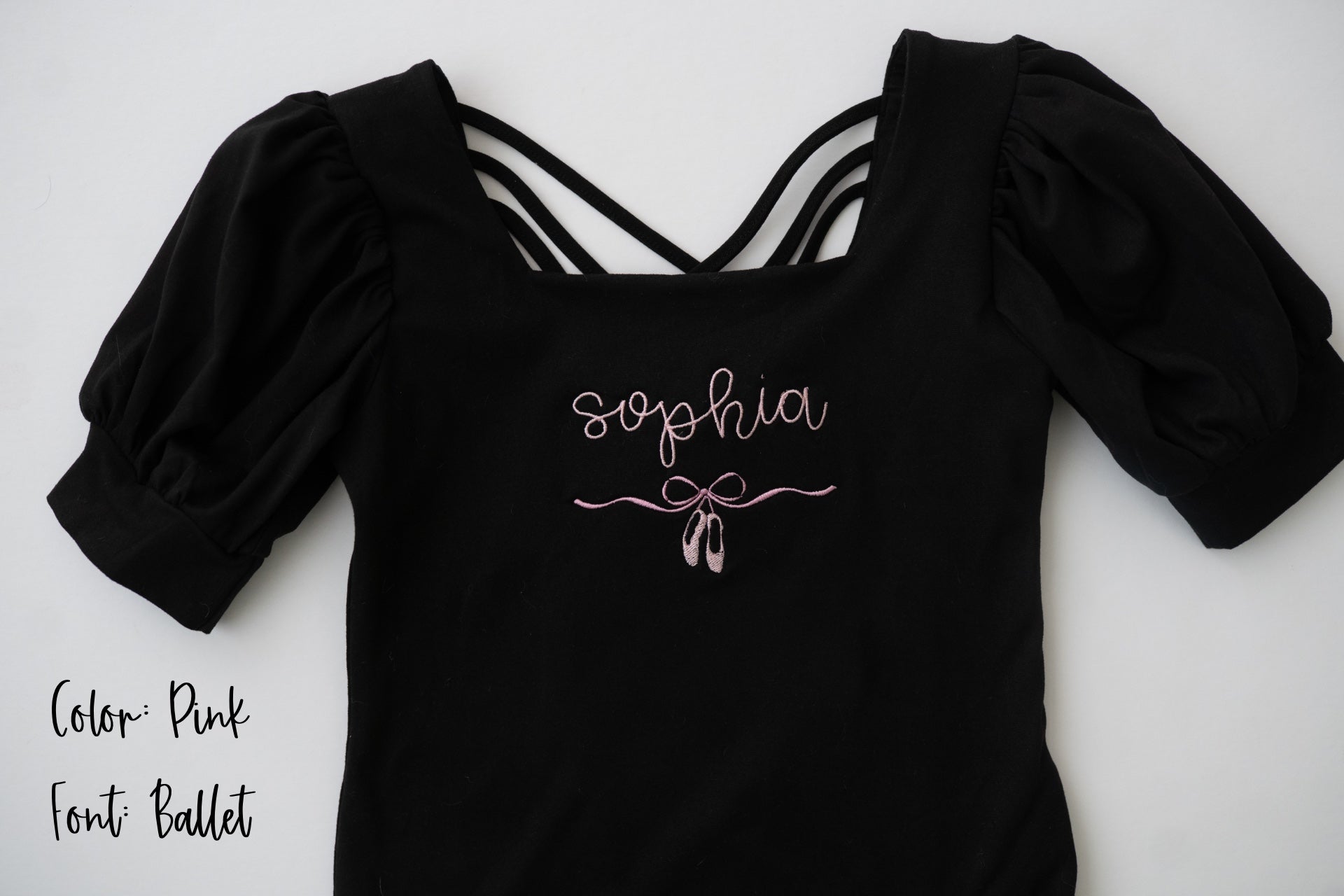 Puff Sleeve Leotard - Black Magic
