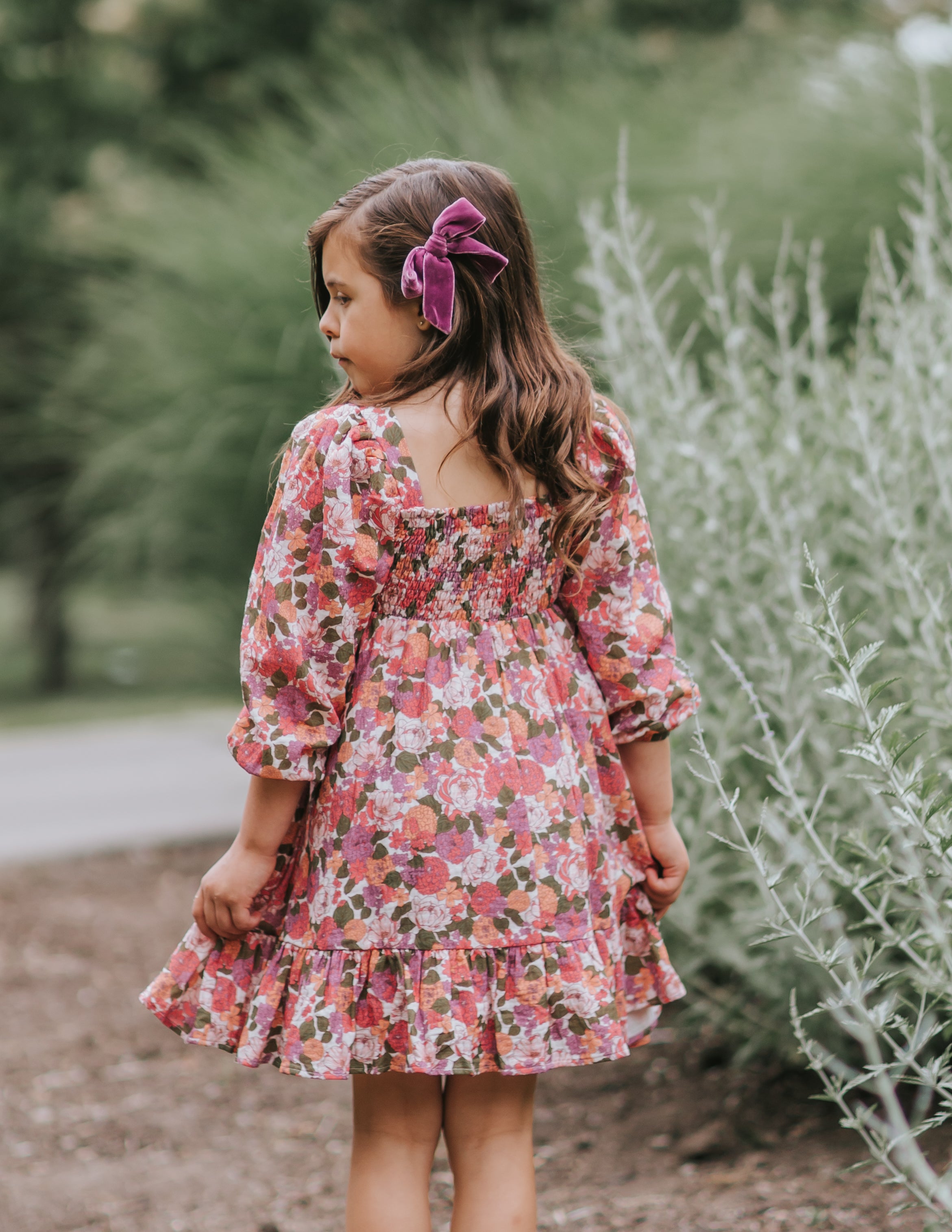 Puff Sleeve Gauze Dress - Rustic Rose