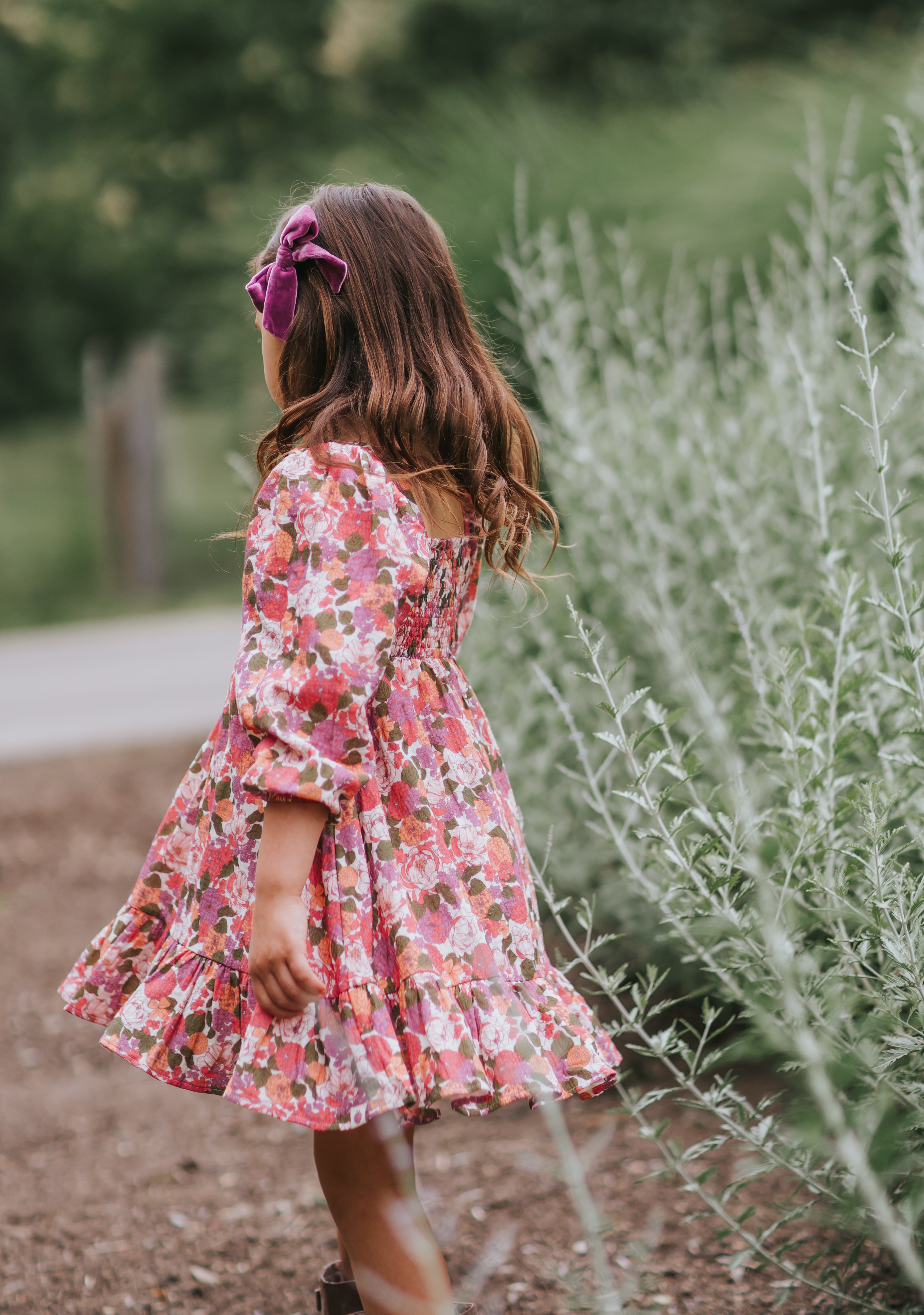 Puff Sleeve Gauze Dress - Rustic Rose