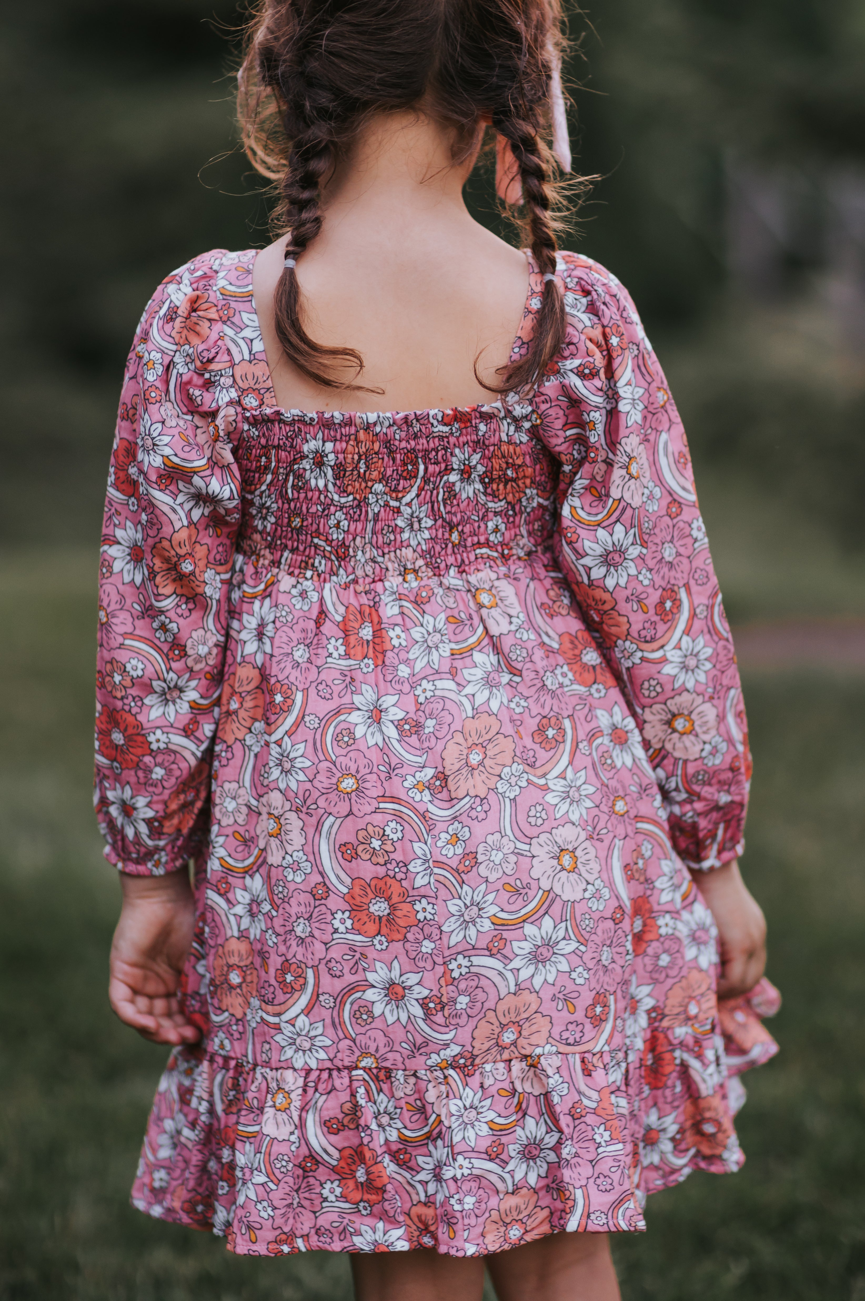 Puff Sleeve Gauze Dress - Cider Sunrise