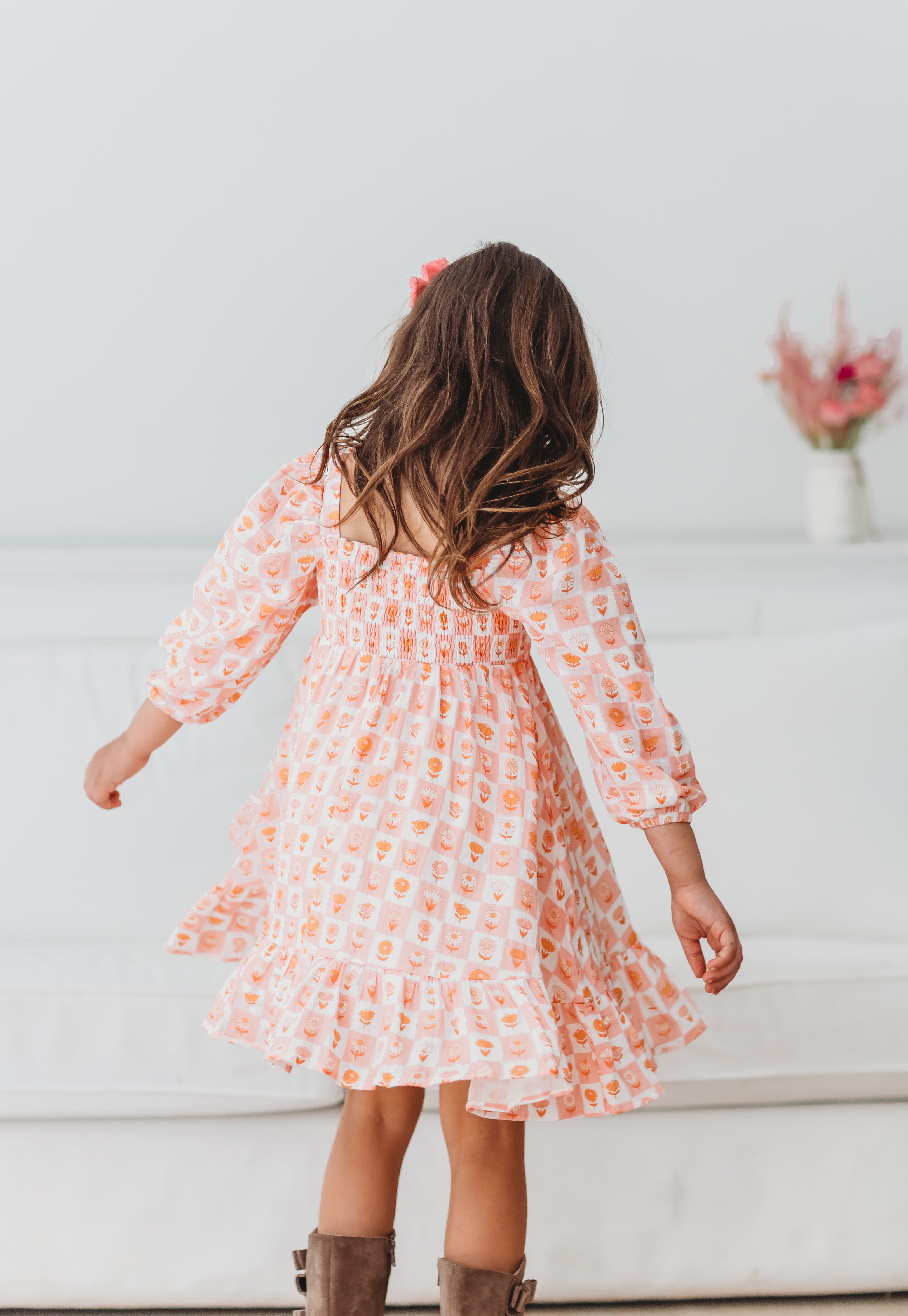 Puff Sleeve Gauze Dress - Boho Blossom