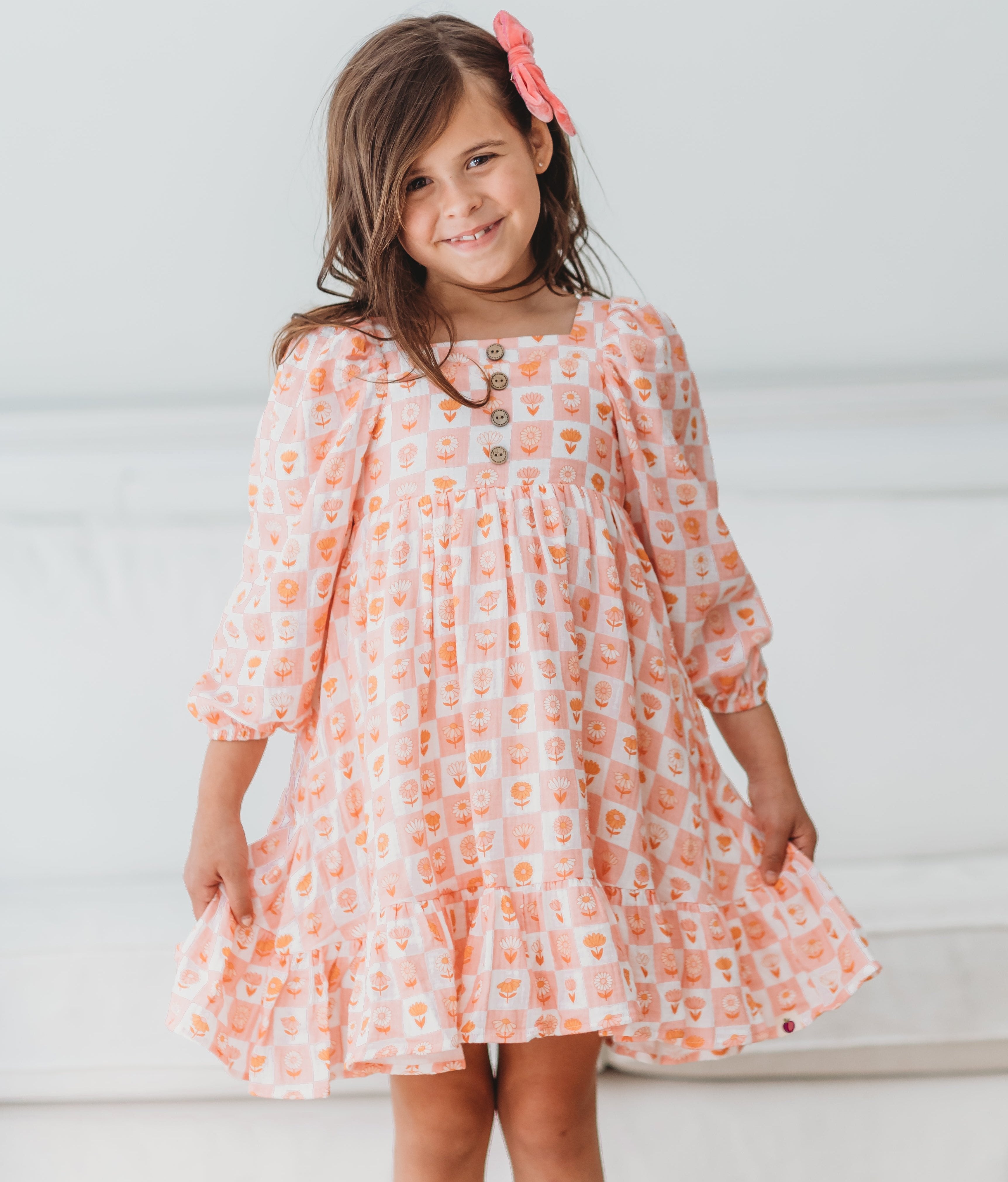 Puff Sleeve Gauze Dress - Boho Blossom