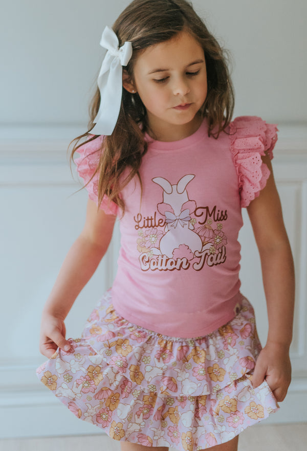 Vintage Eyelet Tee - Little Miss Cottontail (Pre-Order)