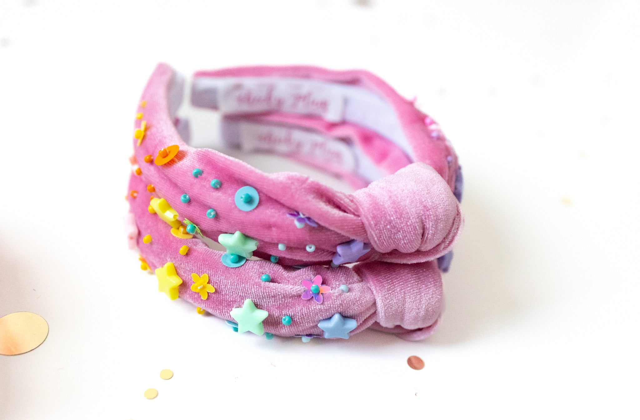 Beaded Headband - Happy Hues