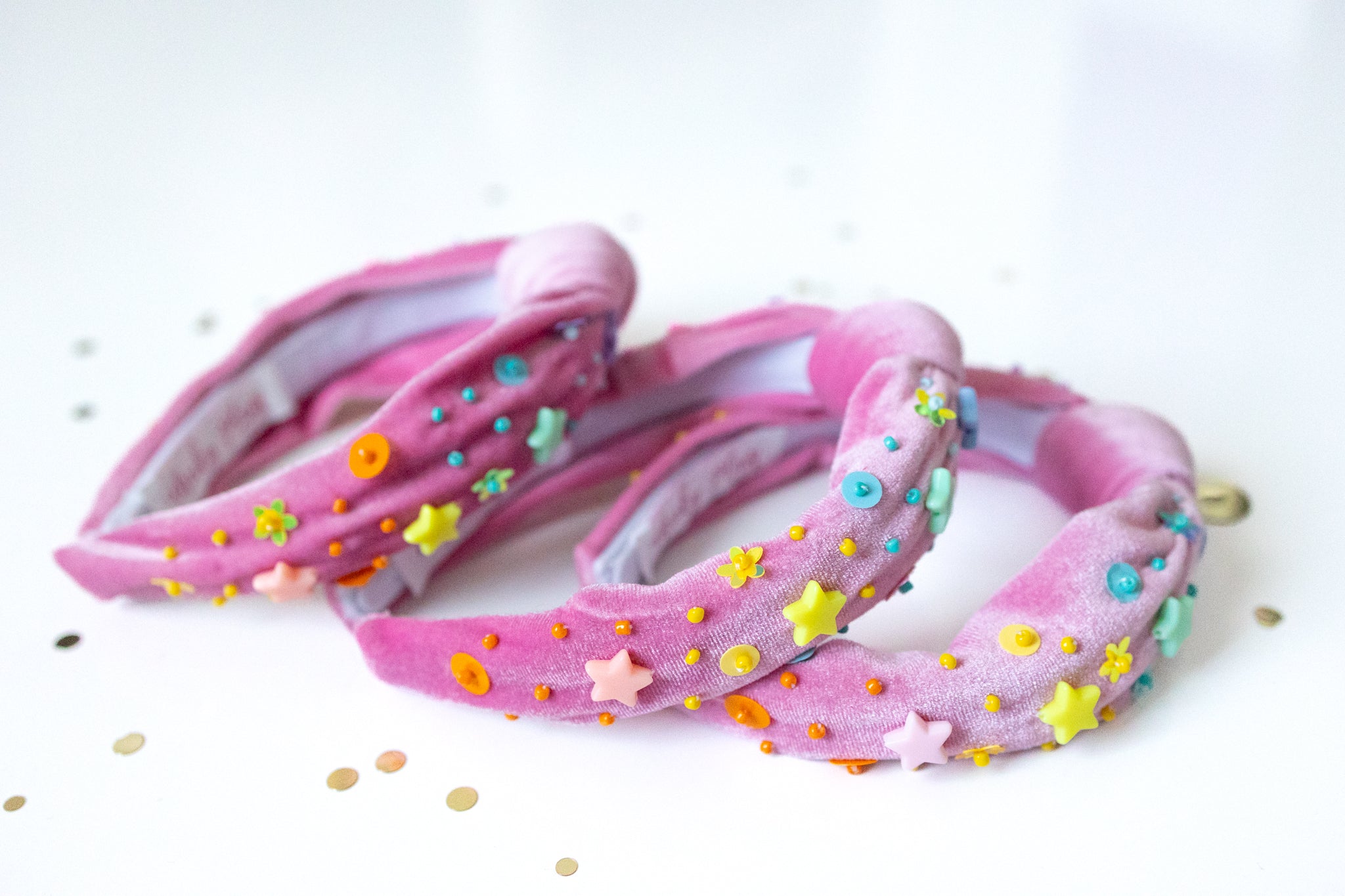 Beaded Headband - Happy Hues