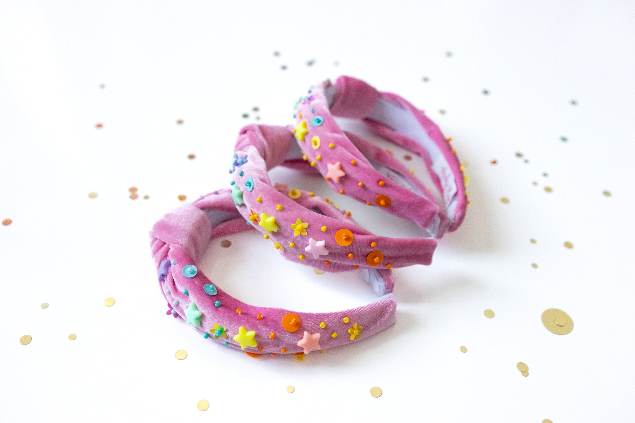 Beaded Headband - Happy Hues