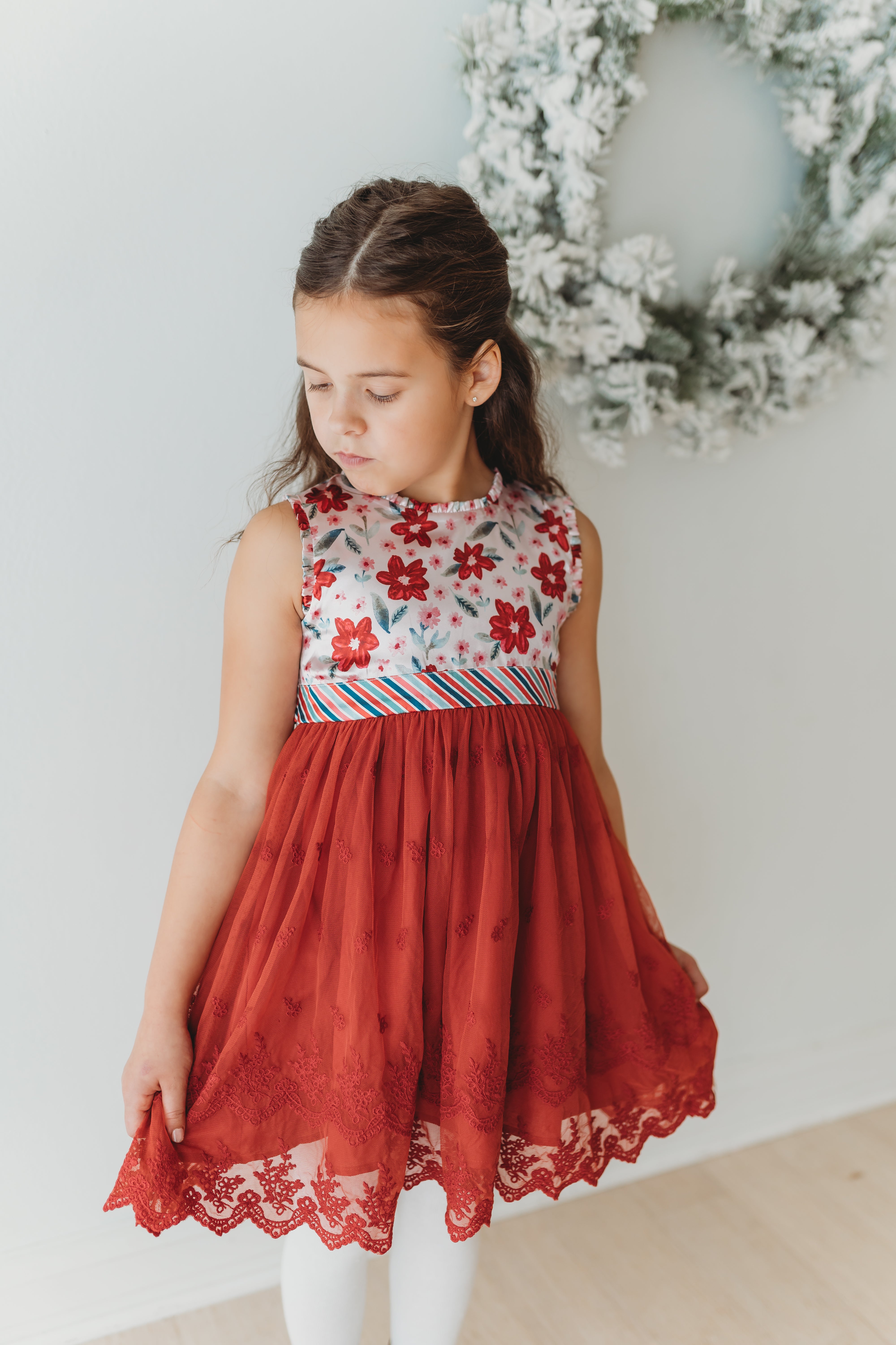 Penelope Dress - Poinsettia Parade (Pre-Order)