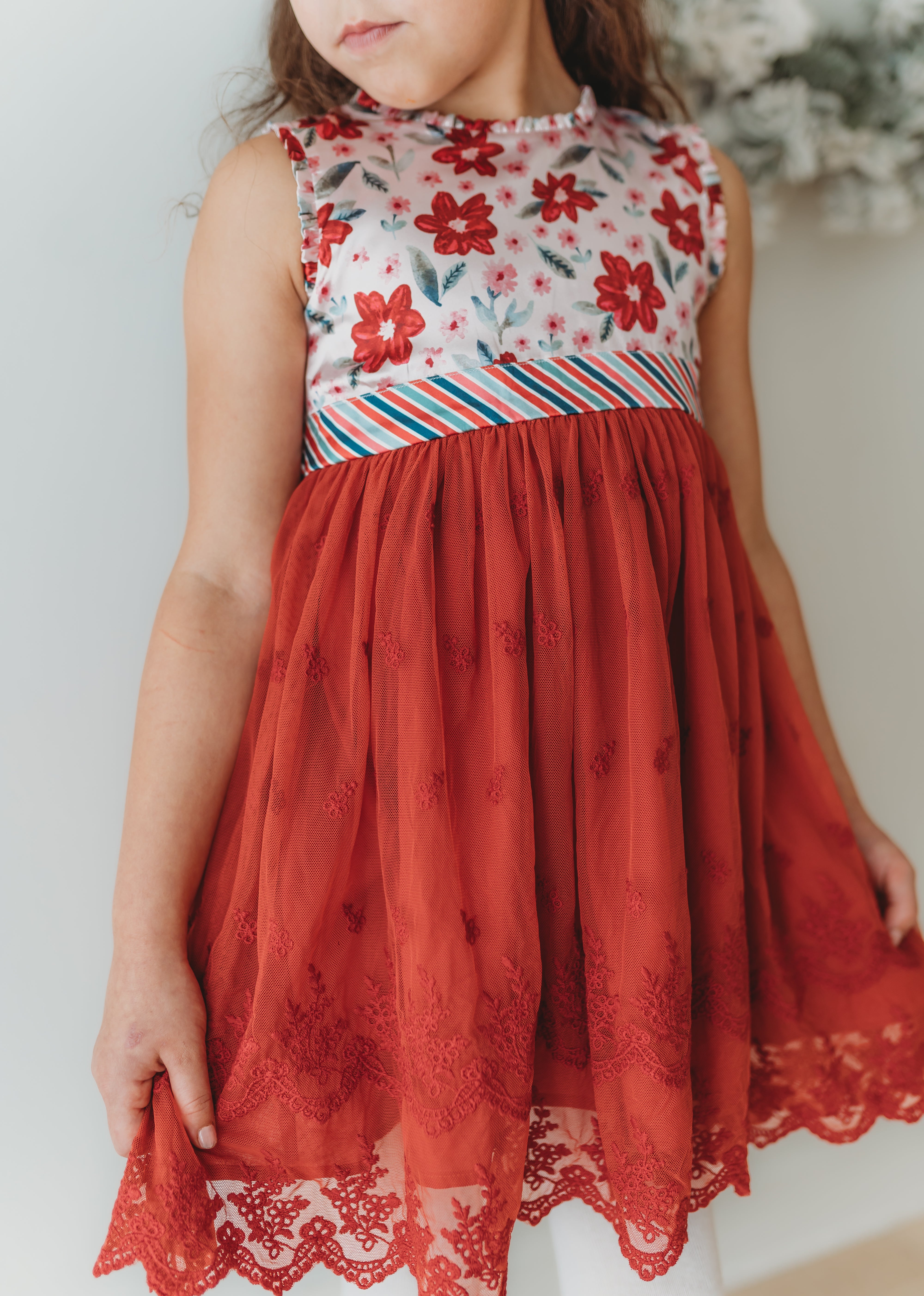 Penelope Dress - Poinsettia Parade