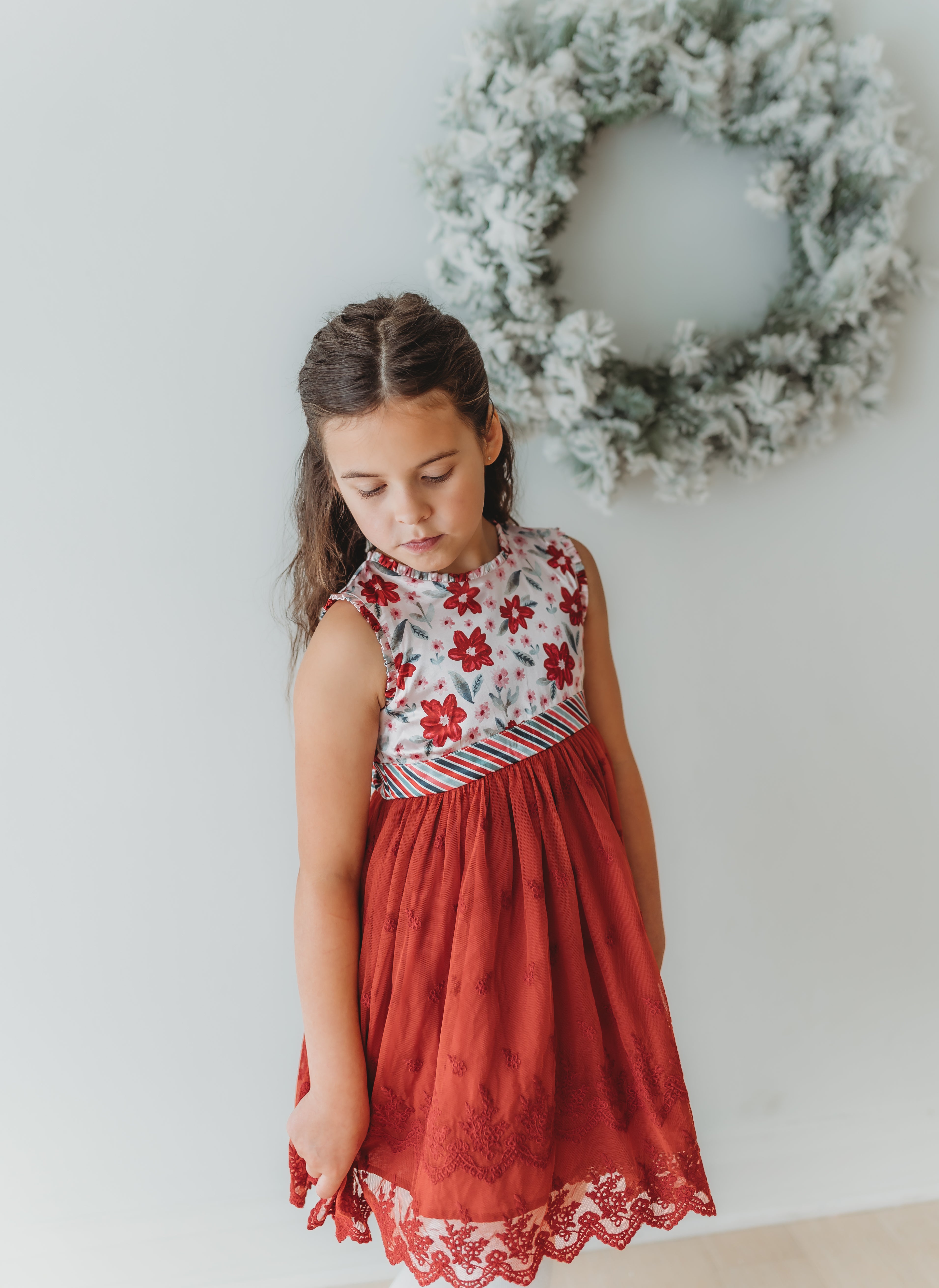 Penelope Dress - Poinsettia Parade