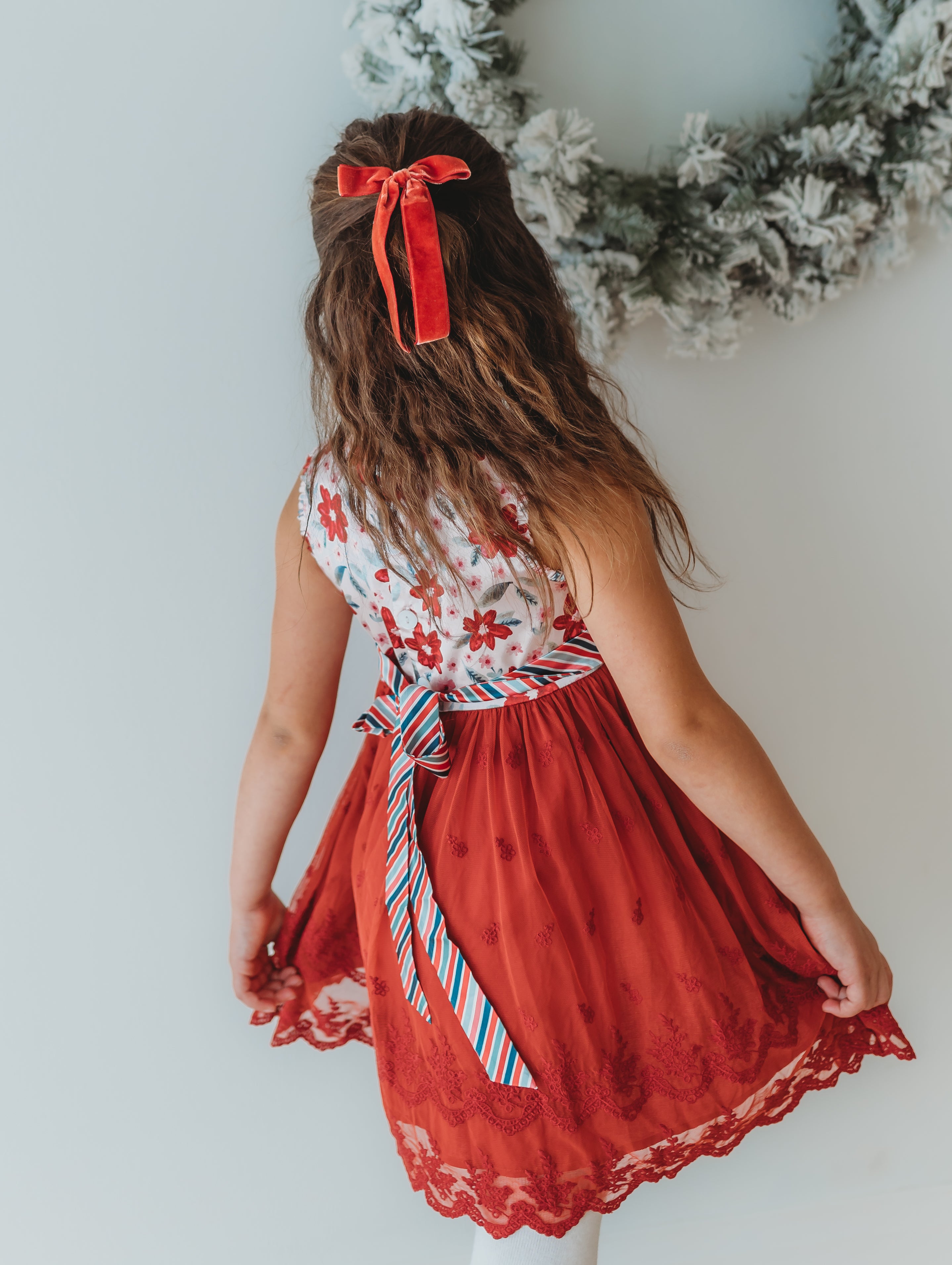 Penelope Dress - Poinsettia Parade